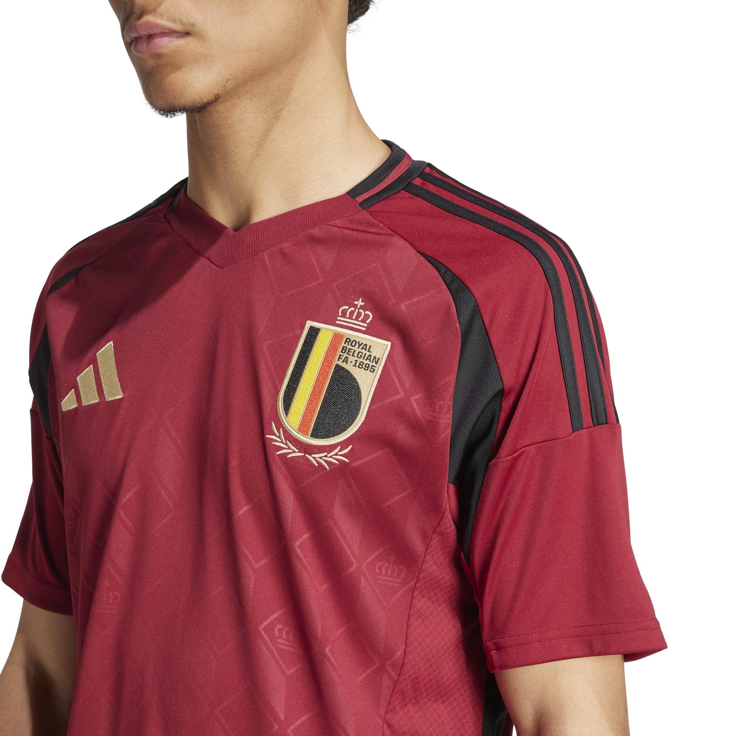 Burgundija - adidas - Belgium Home Shirt 2024 Adults - 5