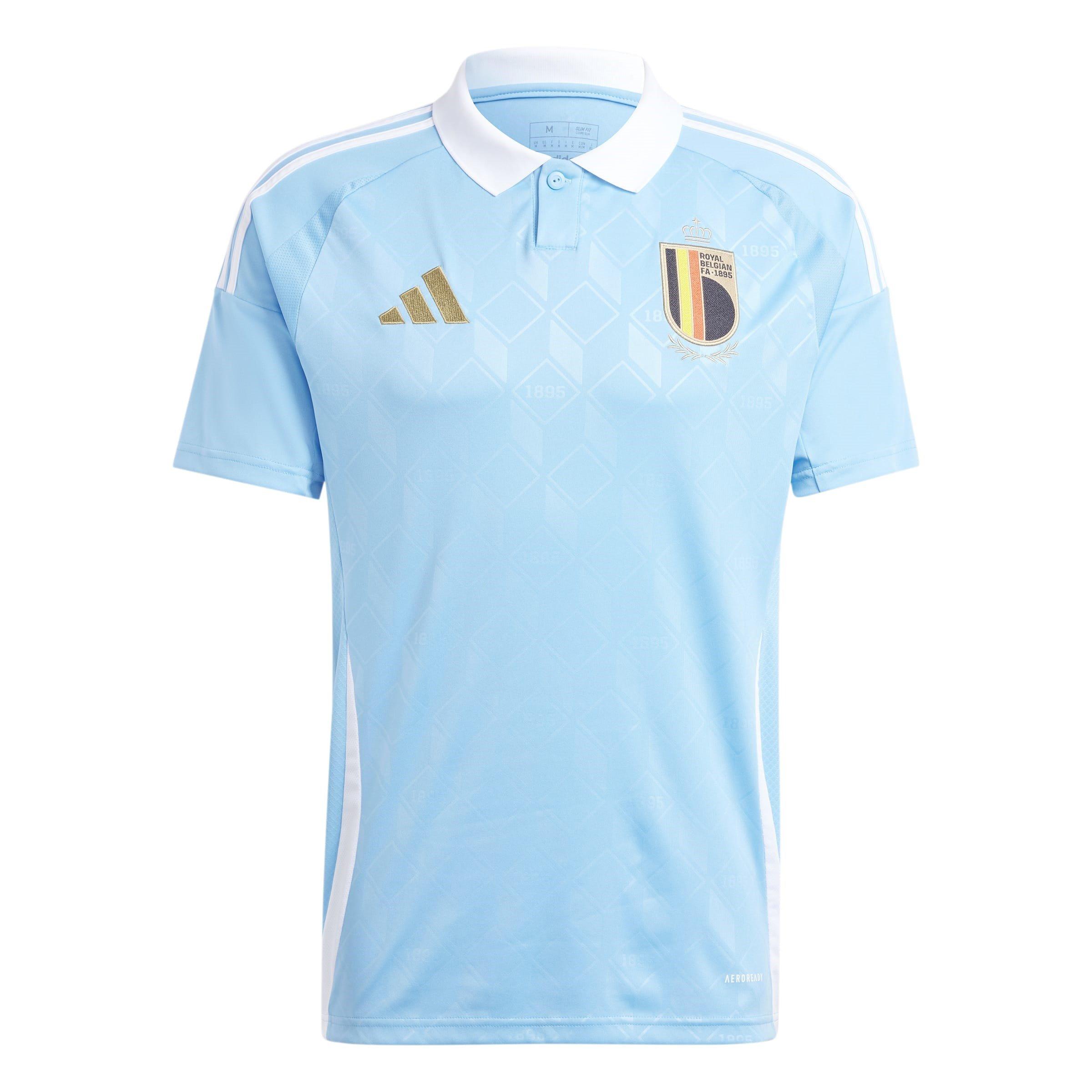 Adidas Men's Belgium Away Shirt 2024 Adults - Blue Burst - 3XL
