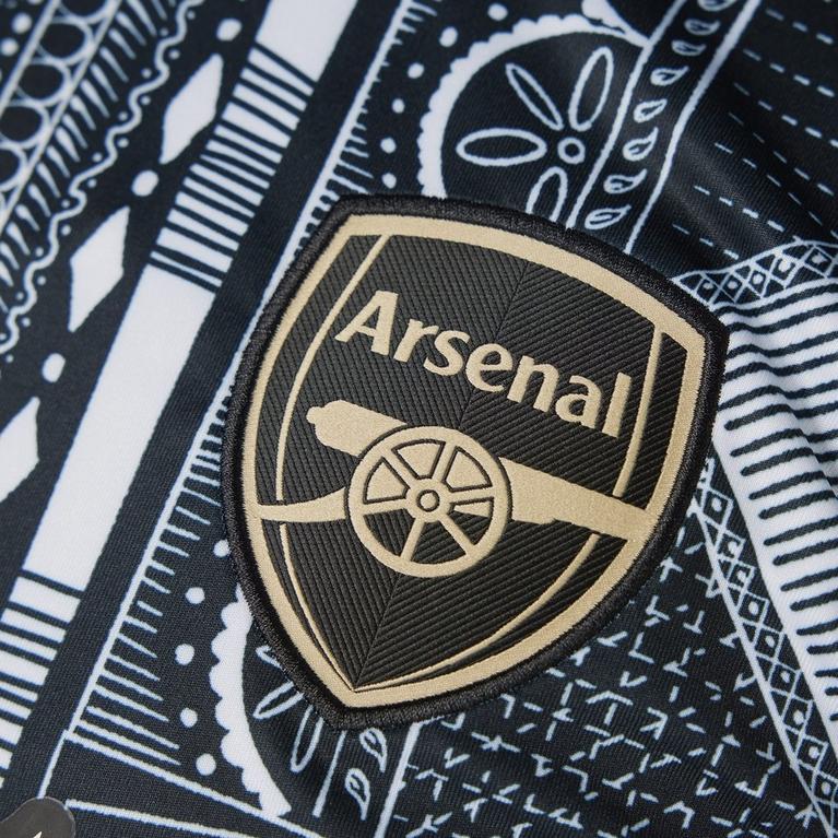 Schwarz/Weiß - adidas - Arsenal x Ian Wright Pre-Match Shirt 2023/2024 Mens - 13