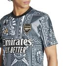 Schwarz/Weiß - adidas - Arsenal x Ian Wright Pre-Match Shirt 2023/2024 Mens - 6