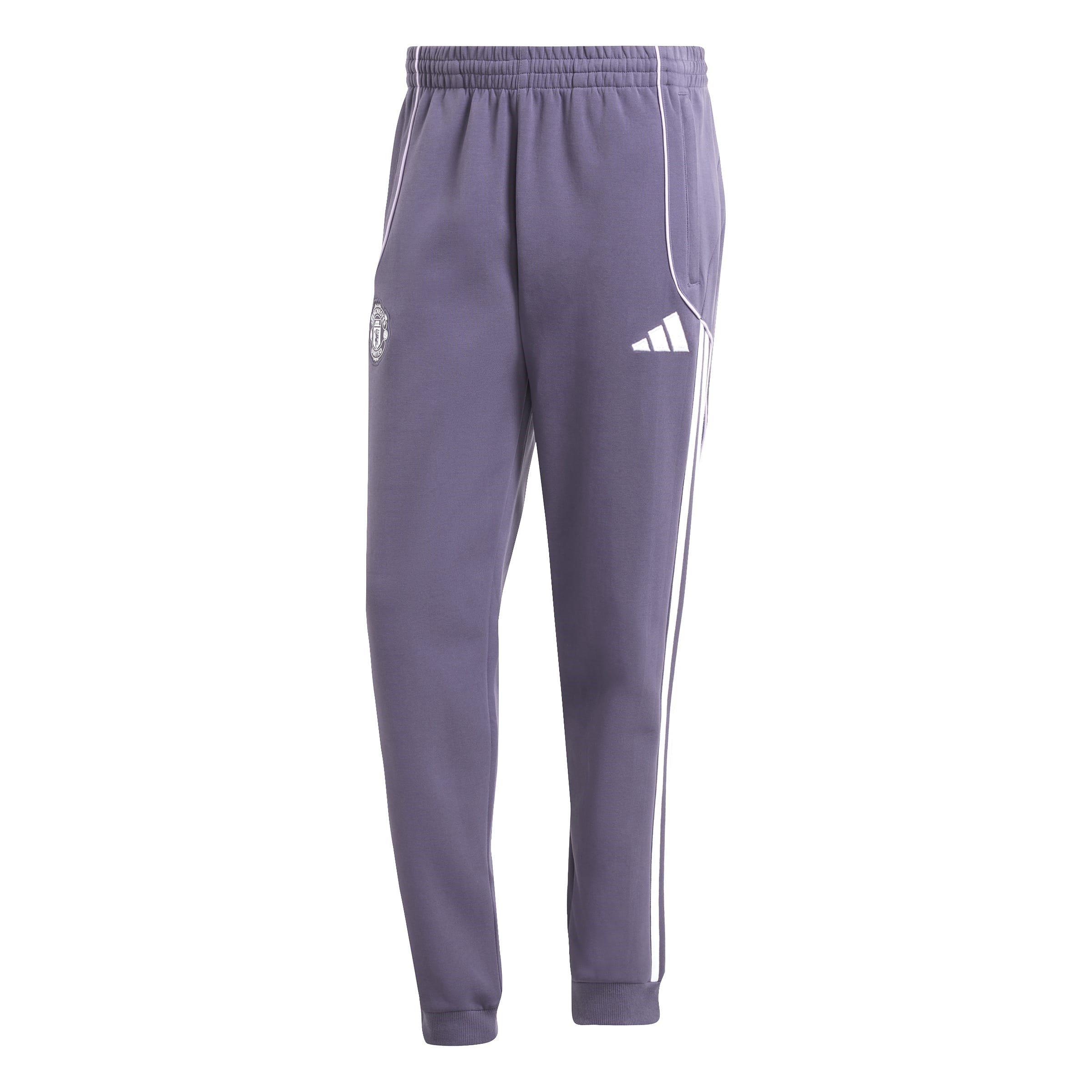 Adidas Men's Manchester United Ubp Doubleknit Tracksuit Bottoms - Purple - M