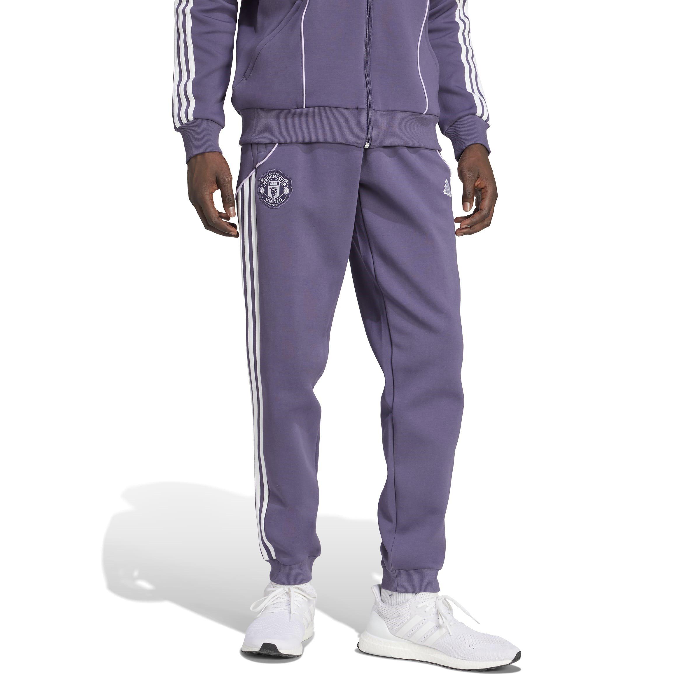 Purple - adidas - Manchester United UBP Doubleknit Tracksuit Bottoms Mens - 2