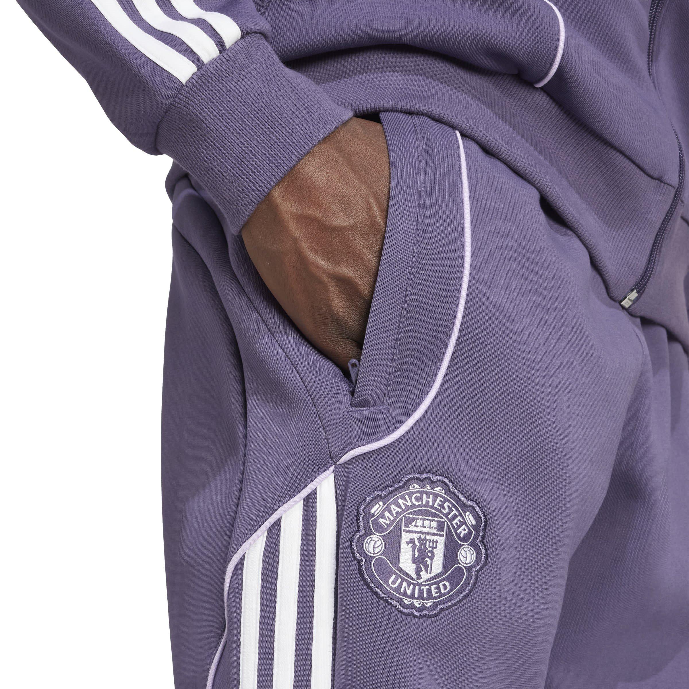 Purple - adidas - Manchester United UBP Doubleknit Tracksuit Bottoms Mens - 5