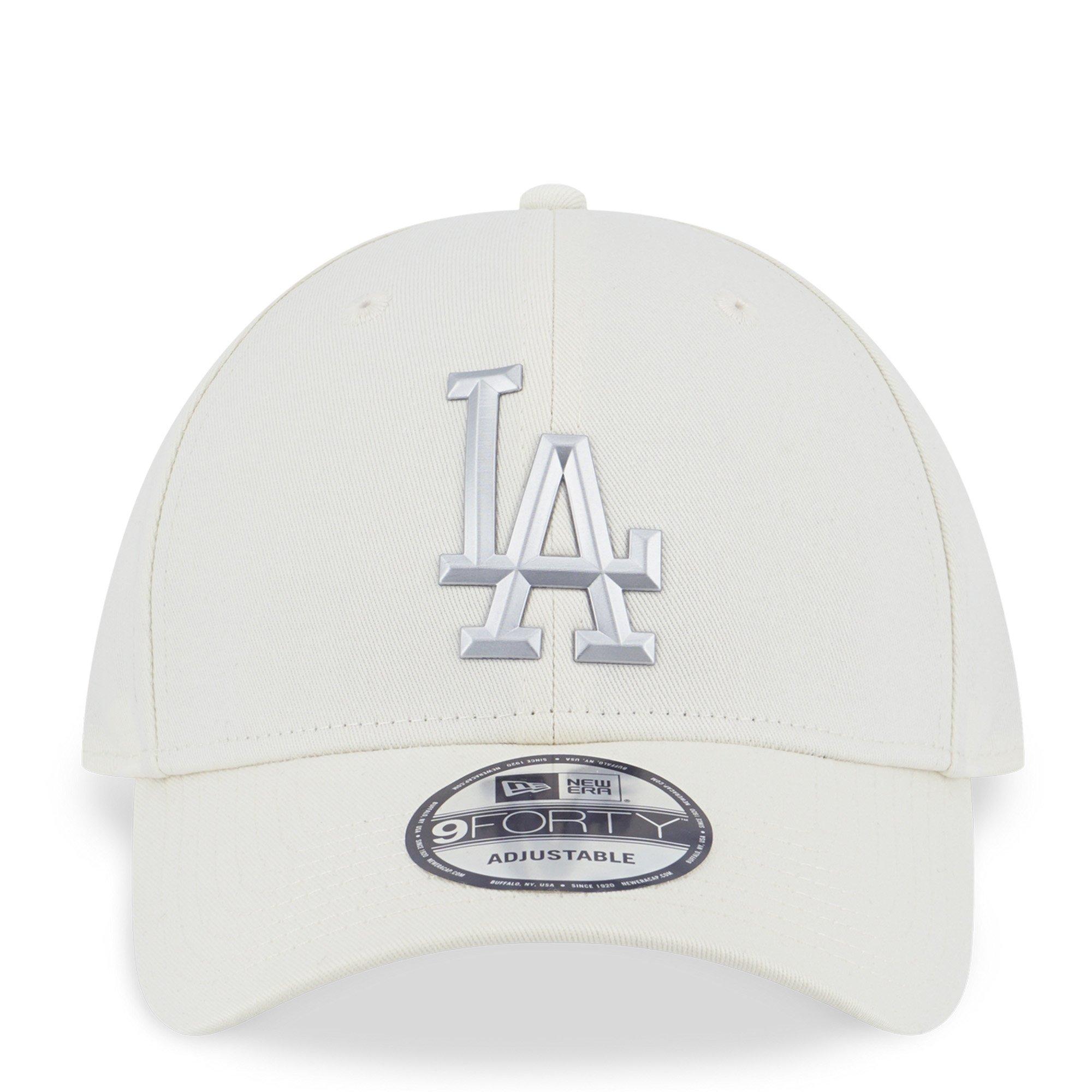 CHROME WHITE - New Era - 9FORTY Los Angeles Dodgers Metal Badge Cap - 2