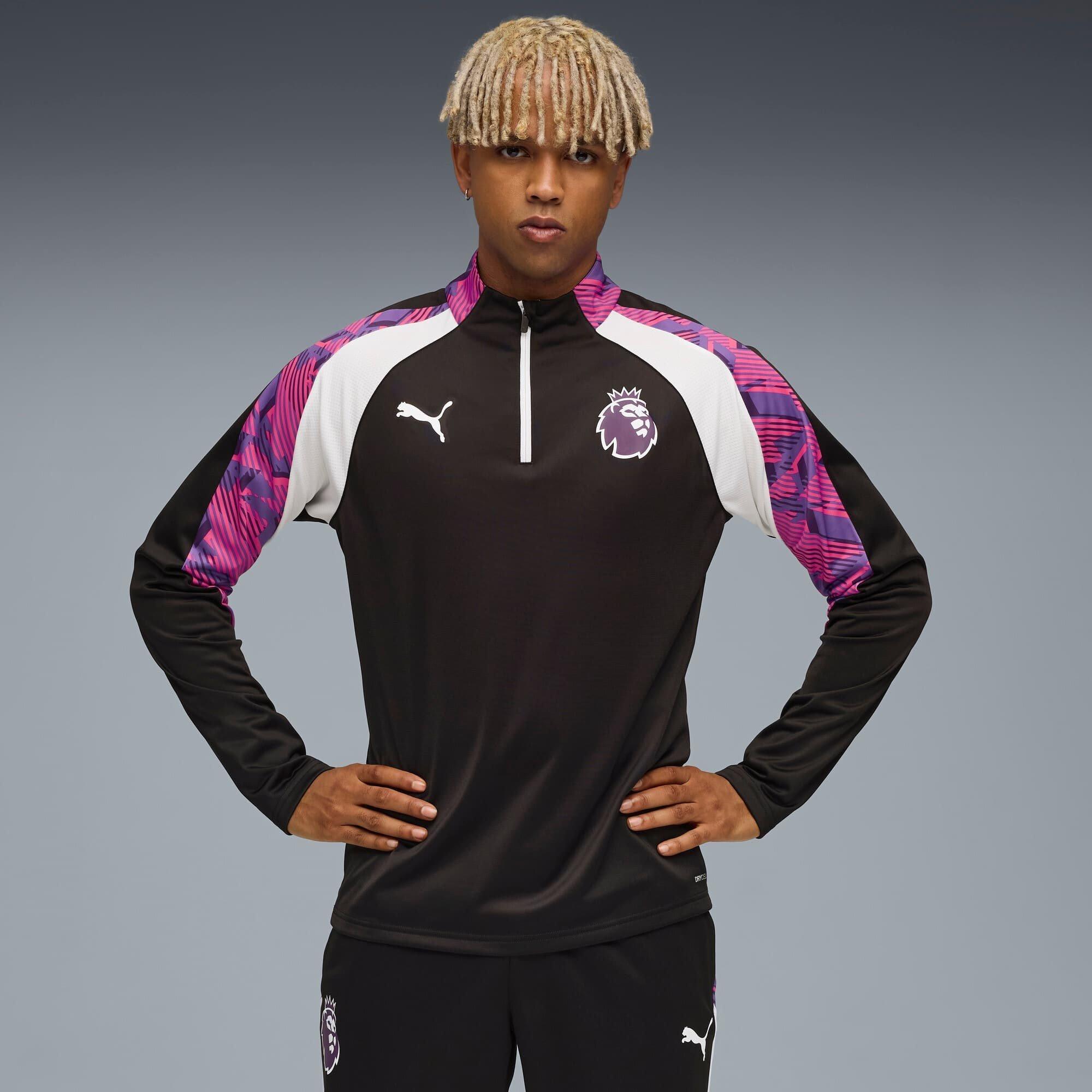 Black/Purple - Puma - Premier League Drill Top Adults - 3