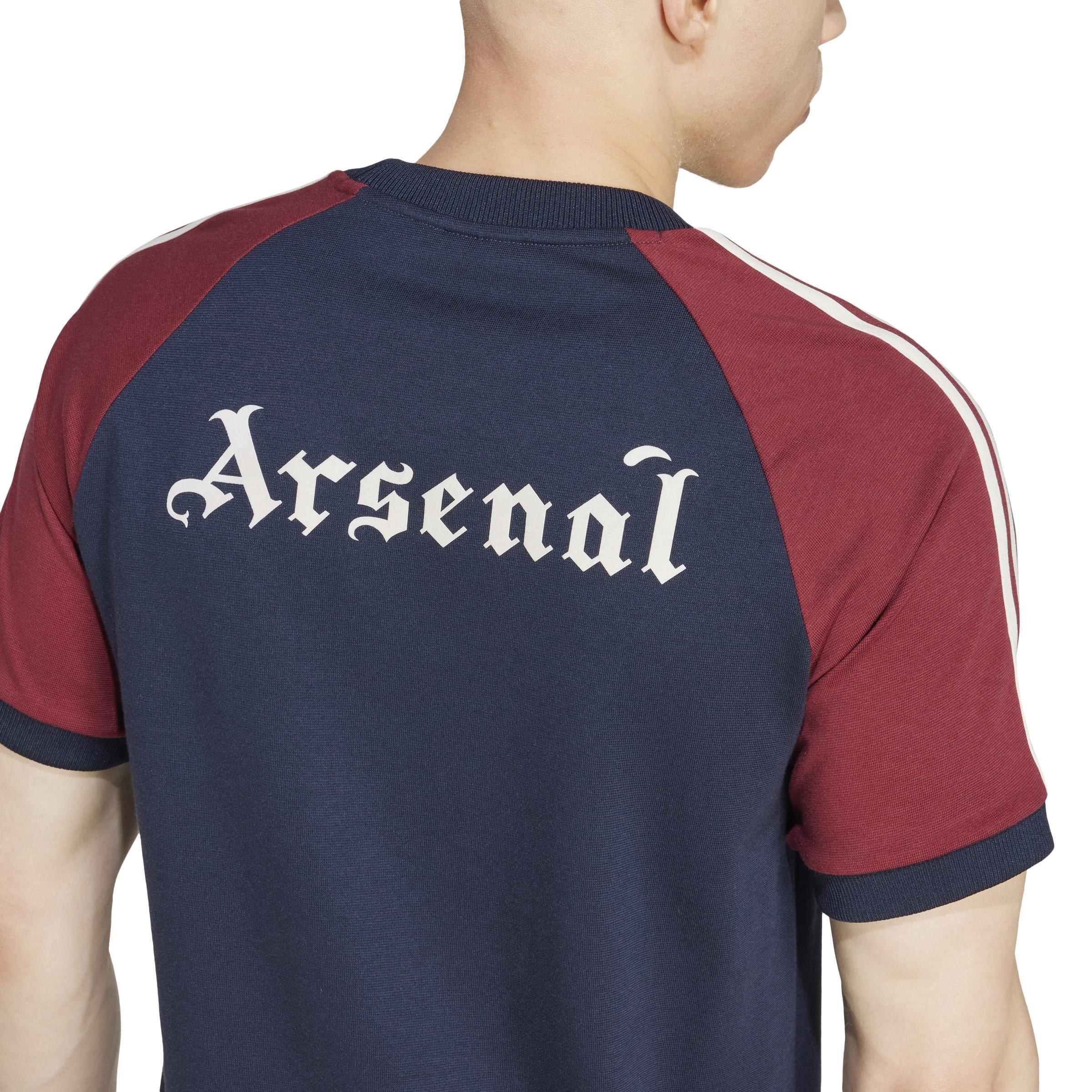 adidas Originals Arsenal Adicolor Classics 3 Stripes T Shirt Adults Lizenzierte T Shirts mit kurzen Armeln Sports Direct