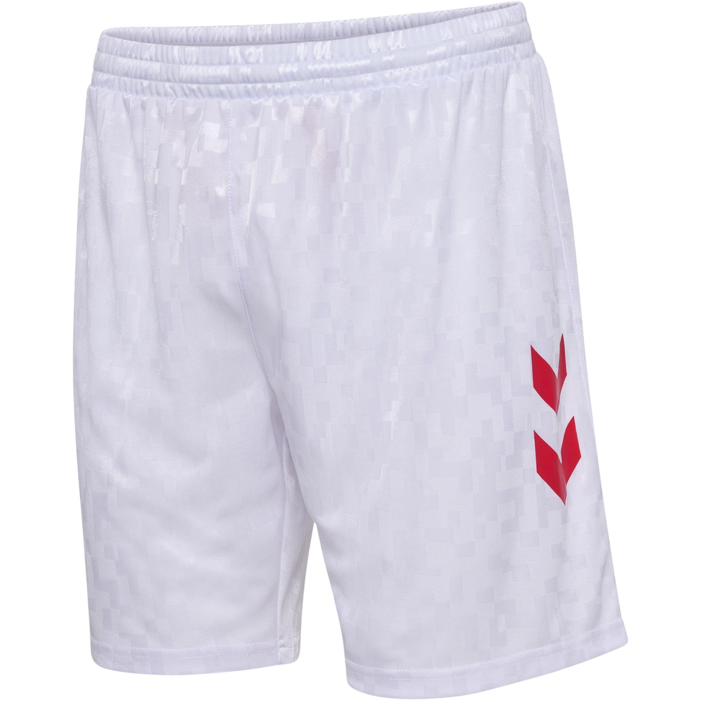 Hvid/Rød - Hummel - Denmark Home International Replica Football Shorts - 3