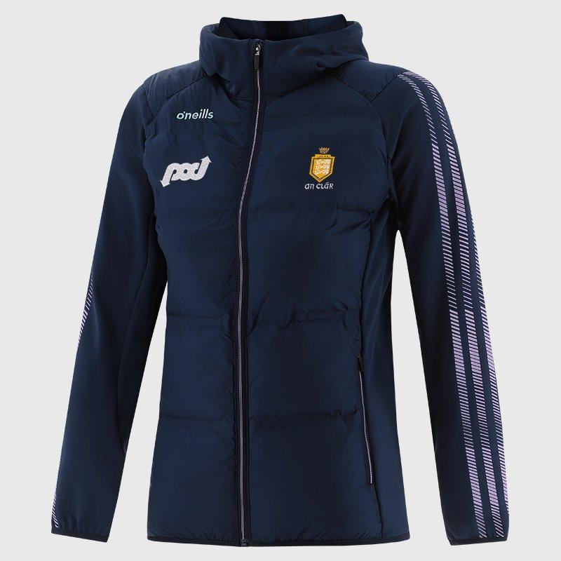 Marine/Purple - ONeills - Women's Dynamo Clare Hooded Padded Long Sleeve Performance Training Jacket - 1