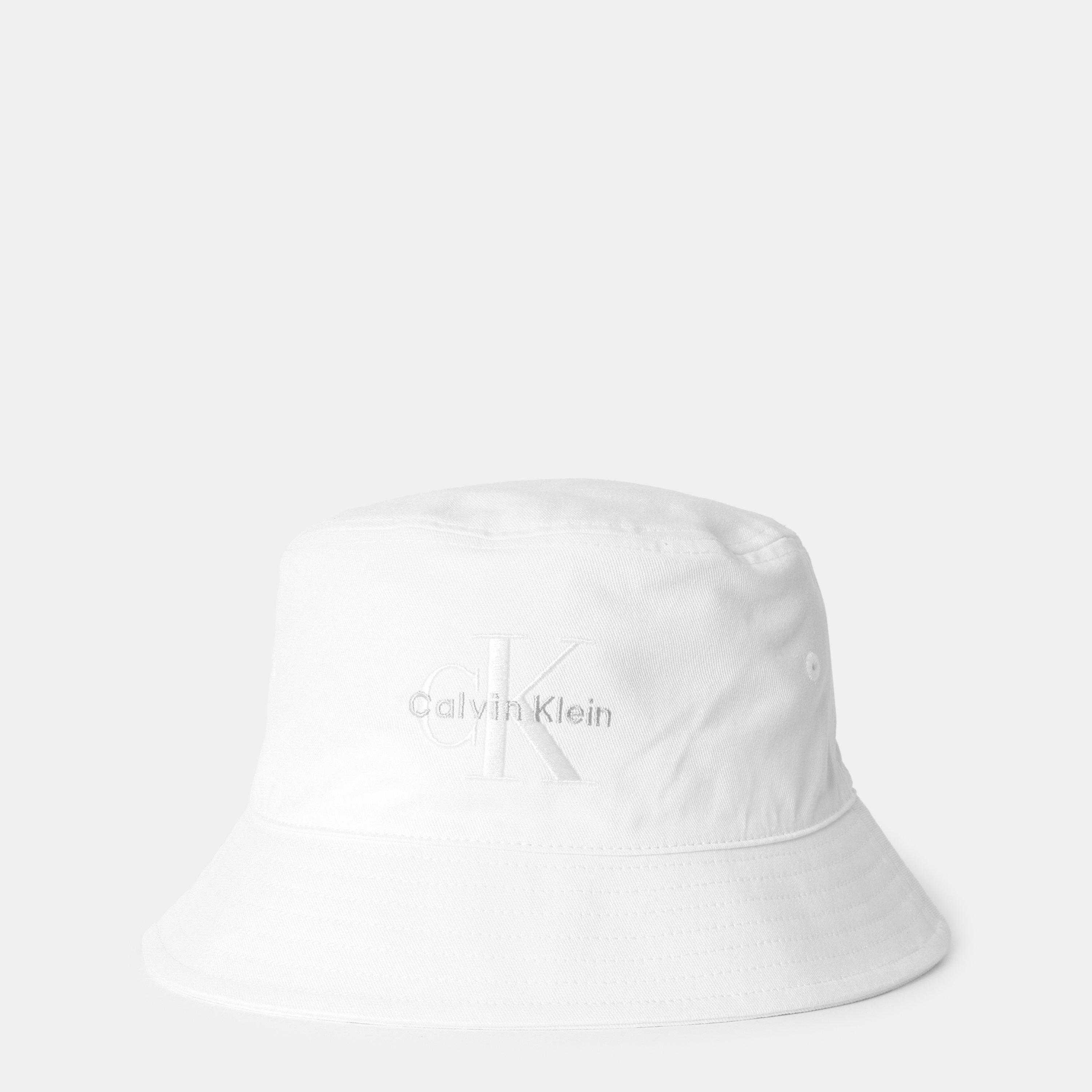 Calvin Klein Jeans Women's Ckj Mono Bucket Hat - Bright White - Ladies