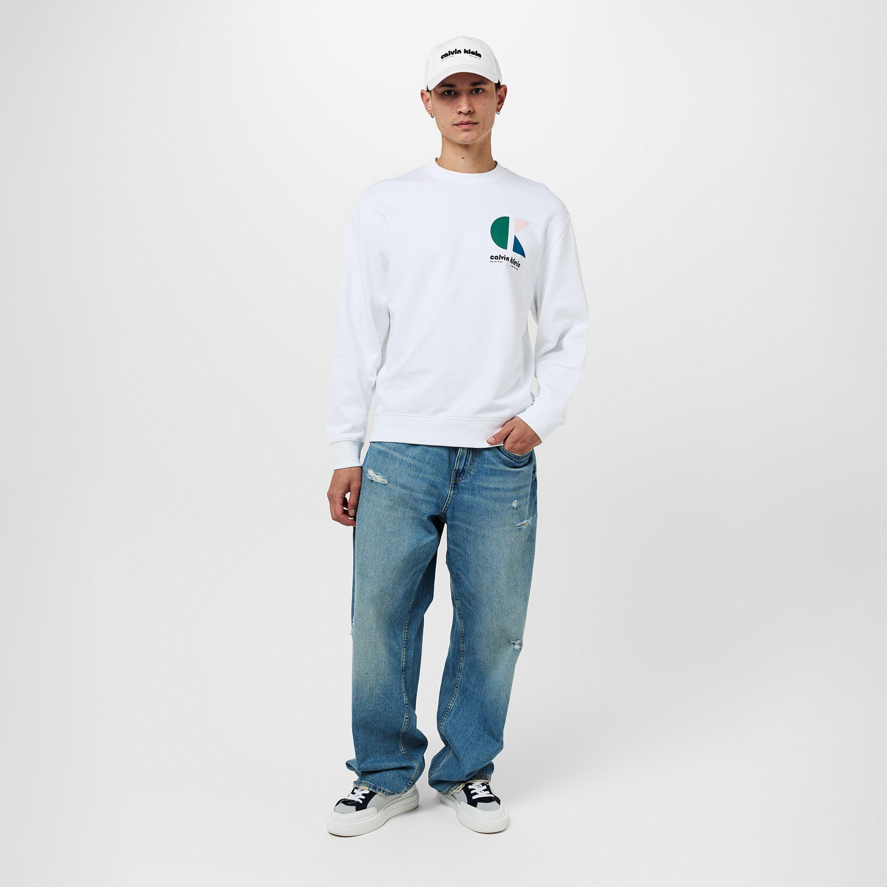 Brilliant White - Calvin Klein Jeans - Bauhaus Logo Baseball Cap - 5