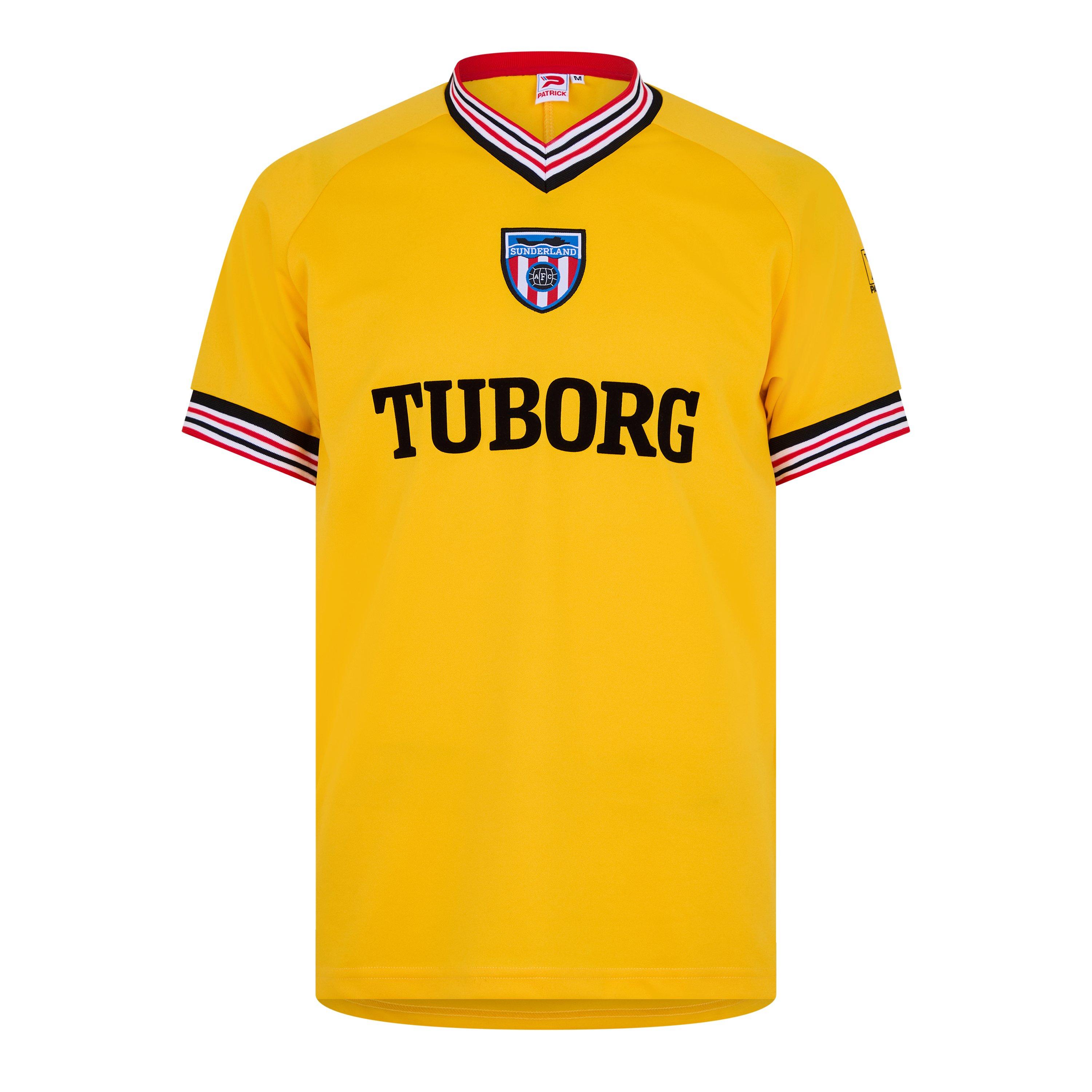Yellow - Patrick - Mens Sunderland AFC 1986 Away Licensed Retro Football Shirts - 1