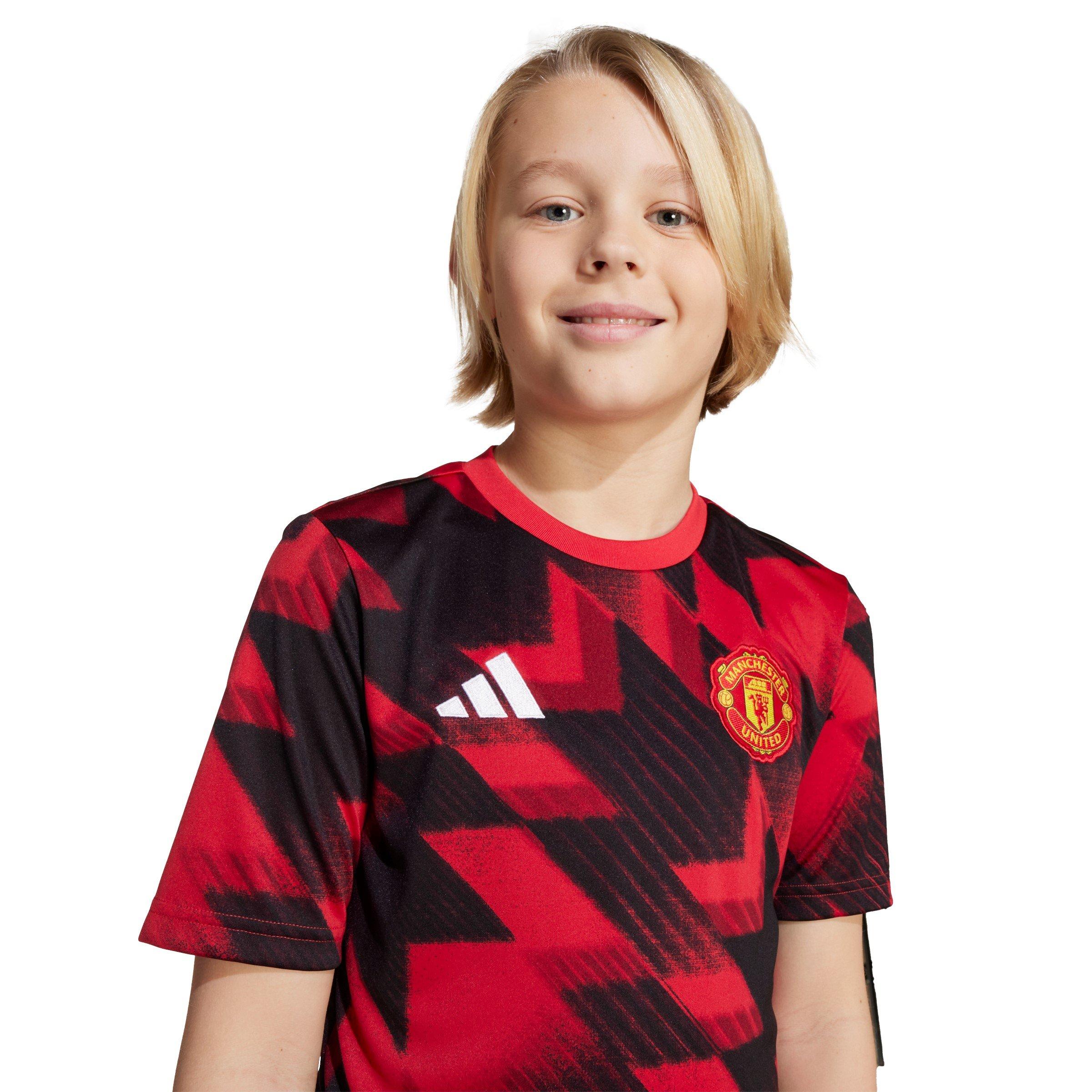 Red - adidas - Manchester United Pre Match Shirt 2025 2026 Juniors - 6