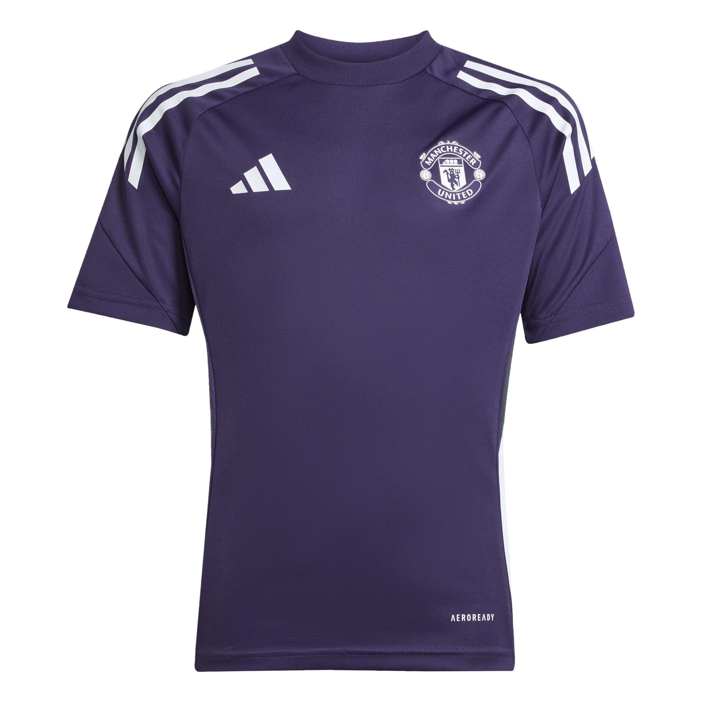 Adidas Boys Manchester United Training Top 2025 2026 Juniors - Purple - 13 Years