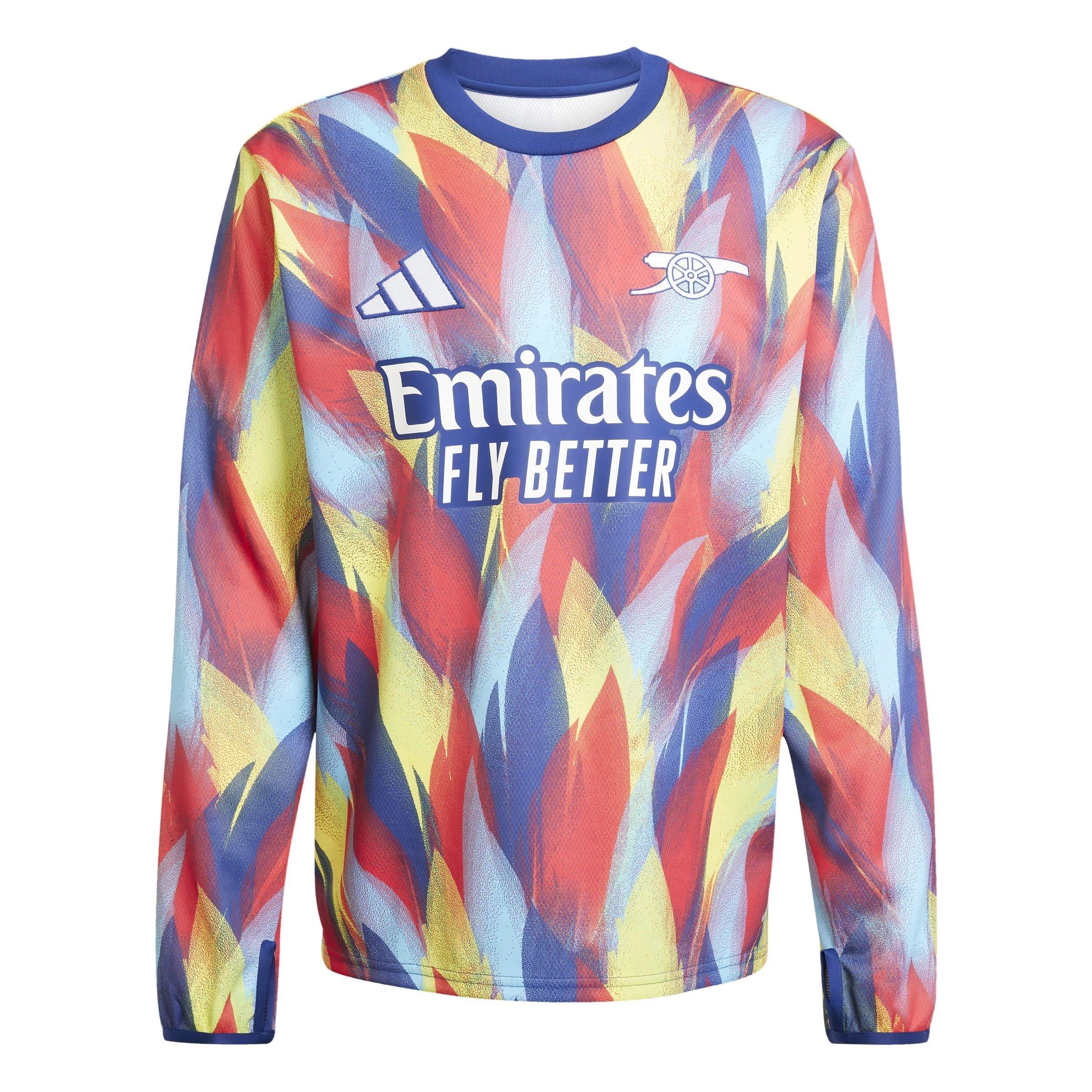 Adidas Men's Arsenal Long Sleeve Pre-Match Shirt 2025 2026 - Blue - 2XL