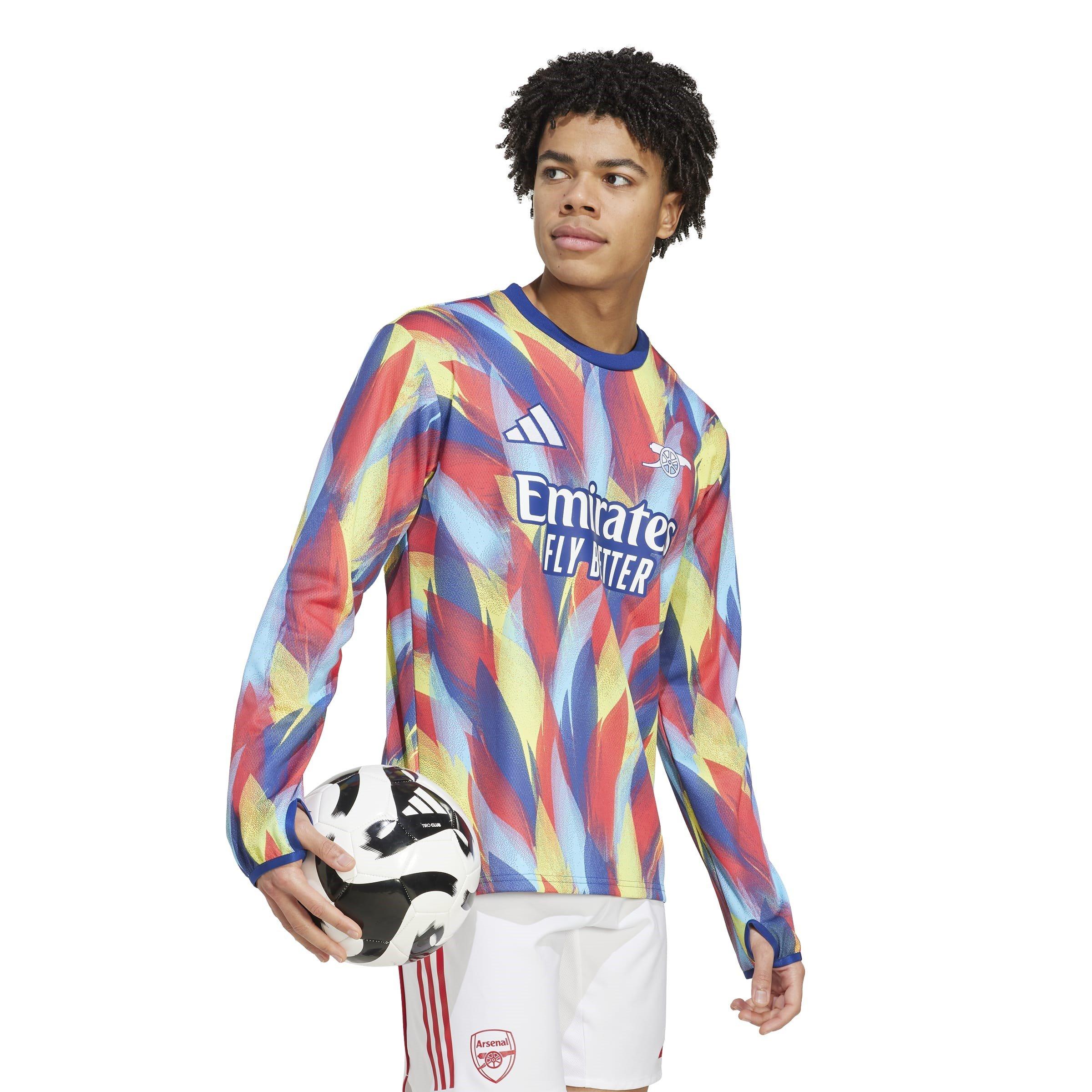 Blue - adidas - Arsenal Long Sleeve Pre-Match Shirt 2025 2026 Mens - 4