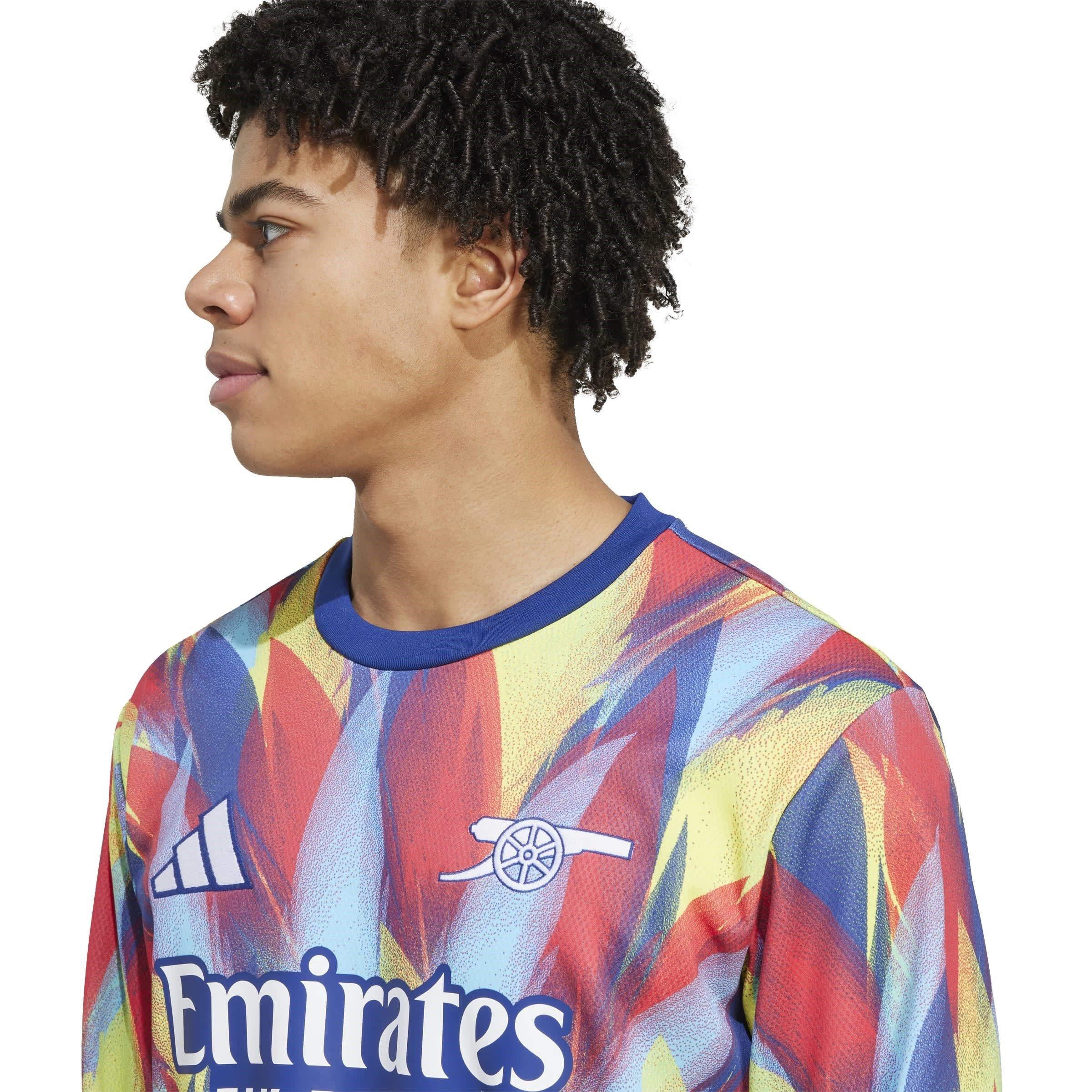 Blue - adidas - Arsenal Long Sleeve Pre-Match Shirt 2025 2026 Mens - 5