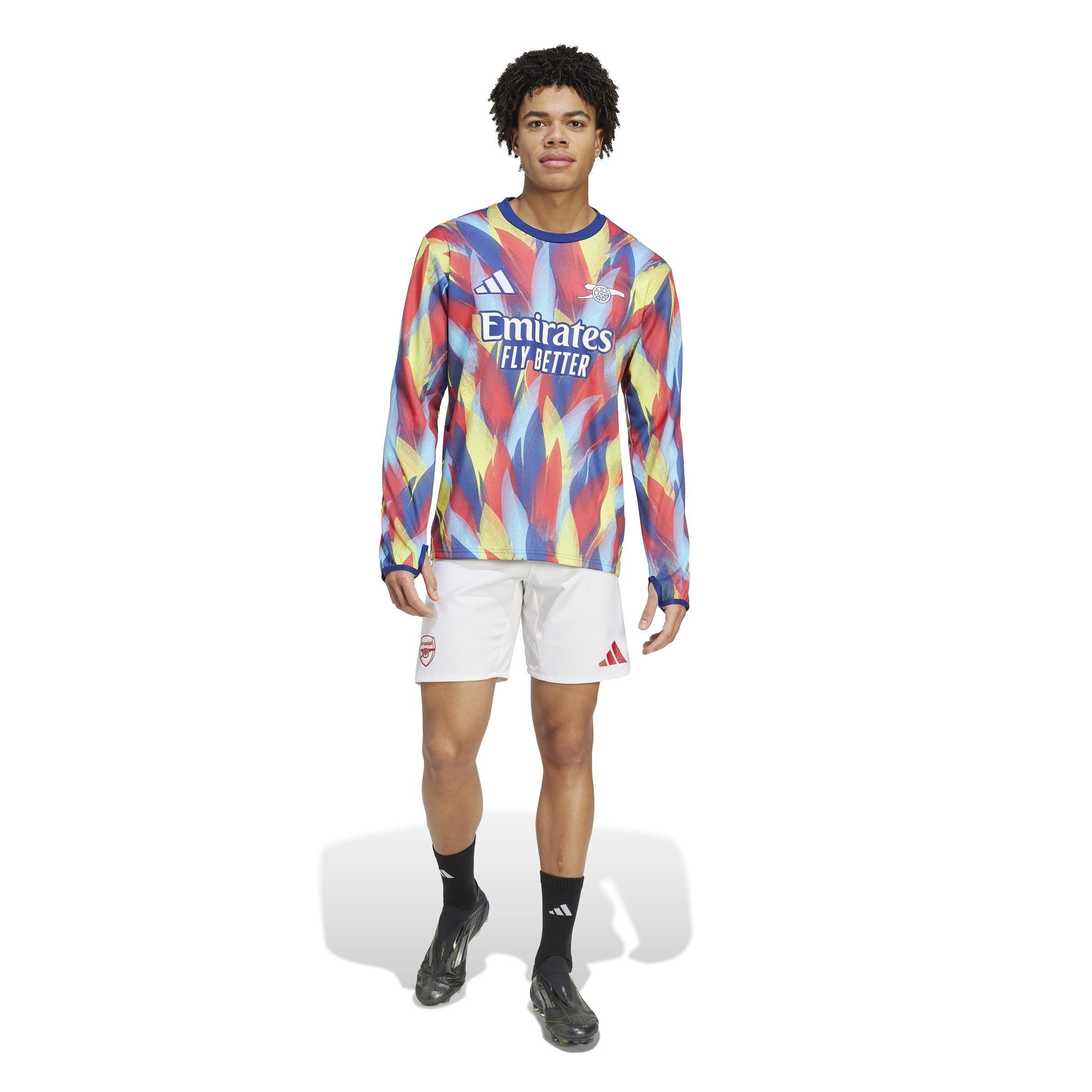 Blue - adidas - Arsenal Long Sleeve Pre-Match Shirt 2025 2026 Mens - 7