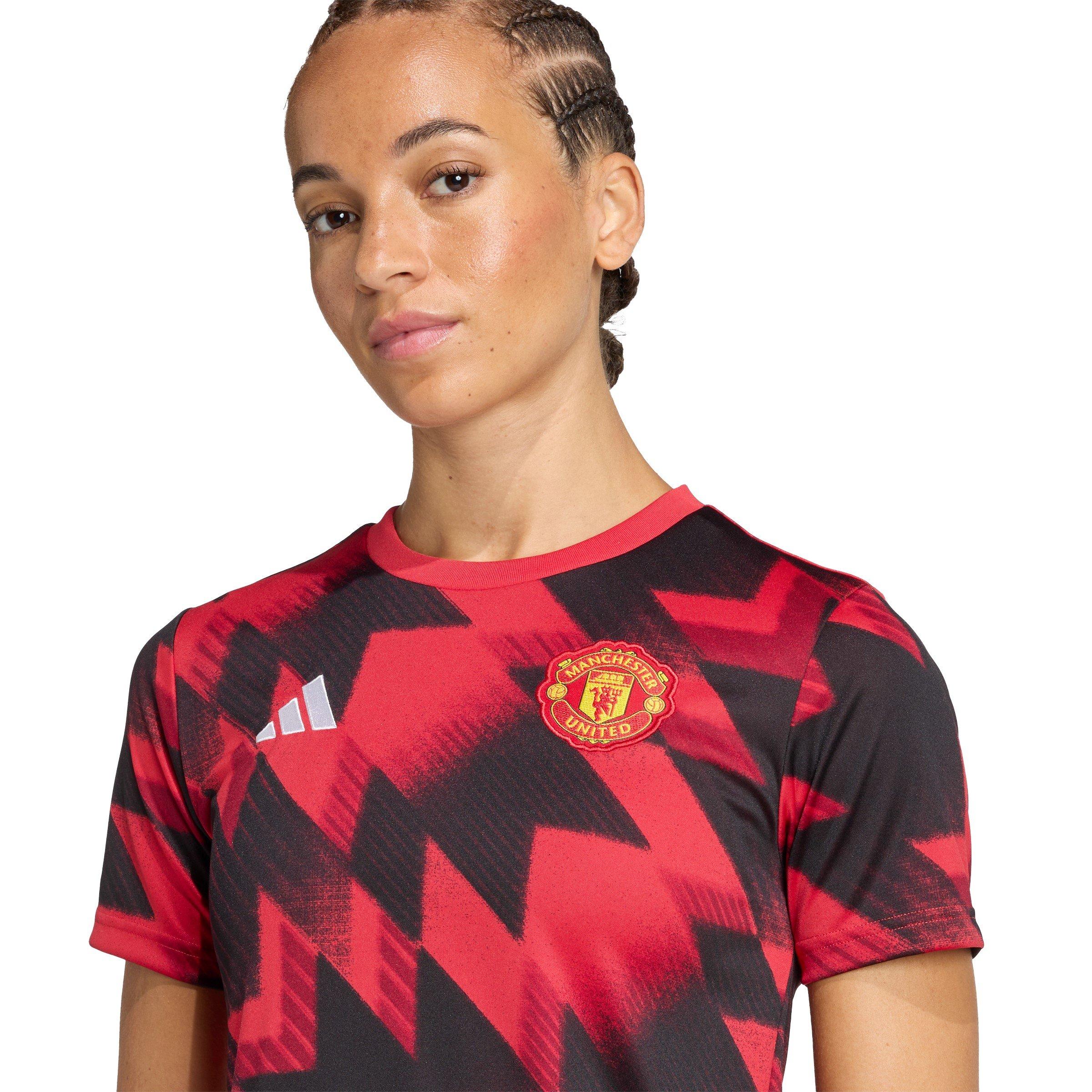 Red - adidas - Manchester United Pre-Match Shirt 2025 2026 Womens - 8