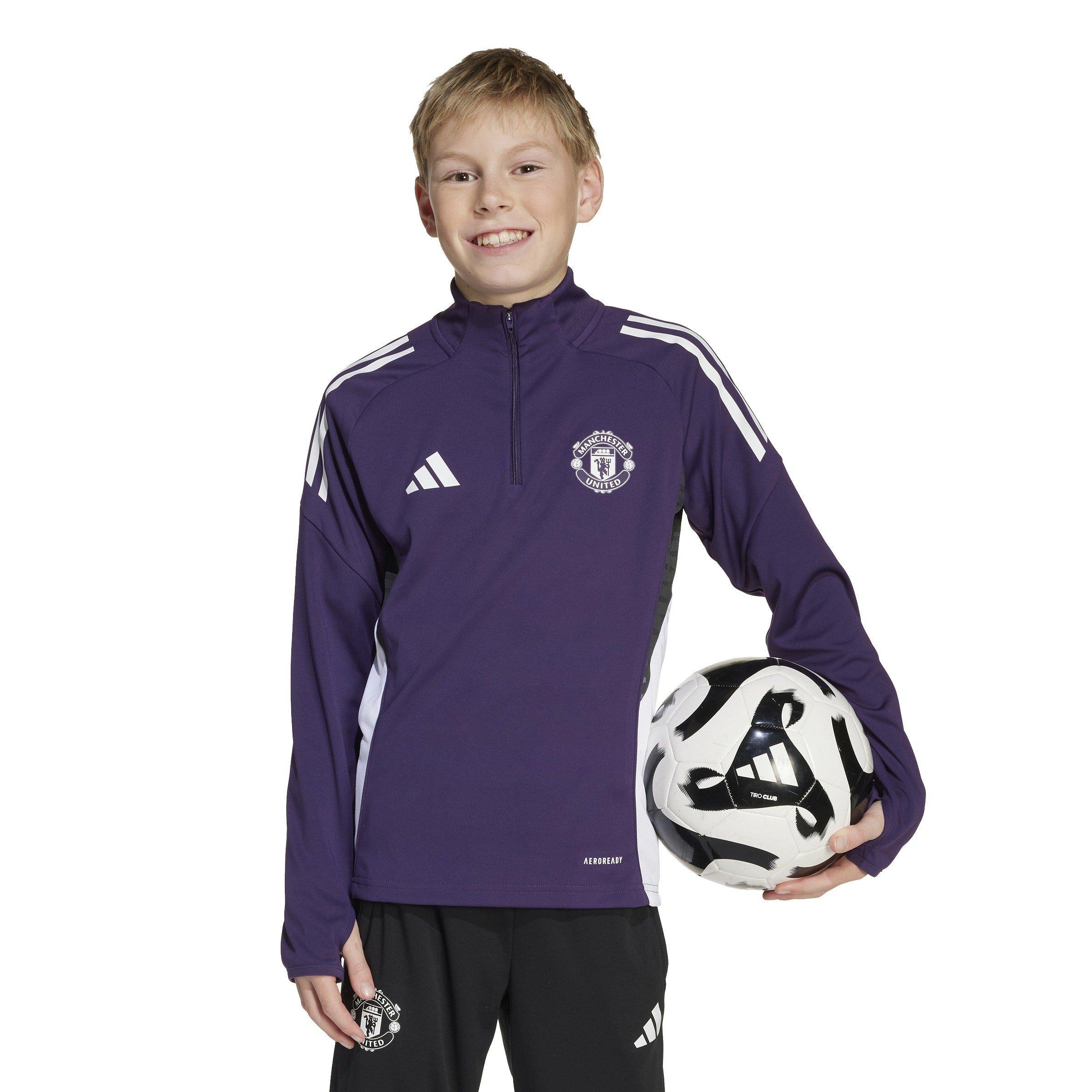 Purple/White - adidas - Manchester United Training Top 2025 2026 Juniors - 4