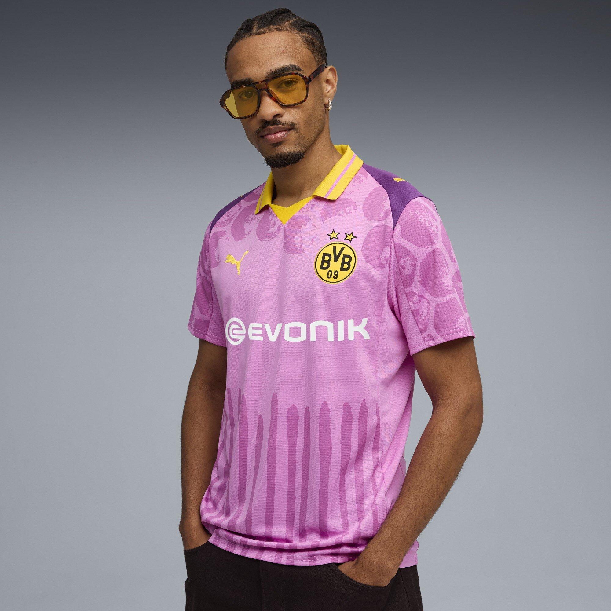 Mauve/Yellow - Puma - x KidsSuper Borussia Dortmund Third Shirt 2025 2026 Adults - 3