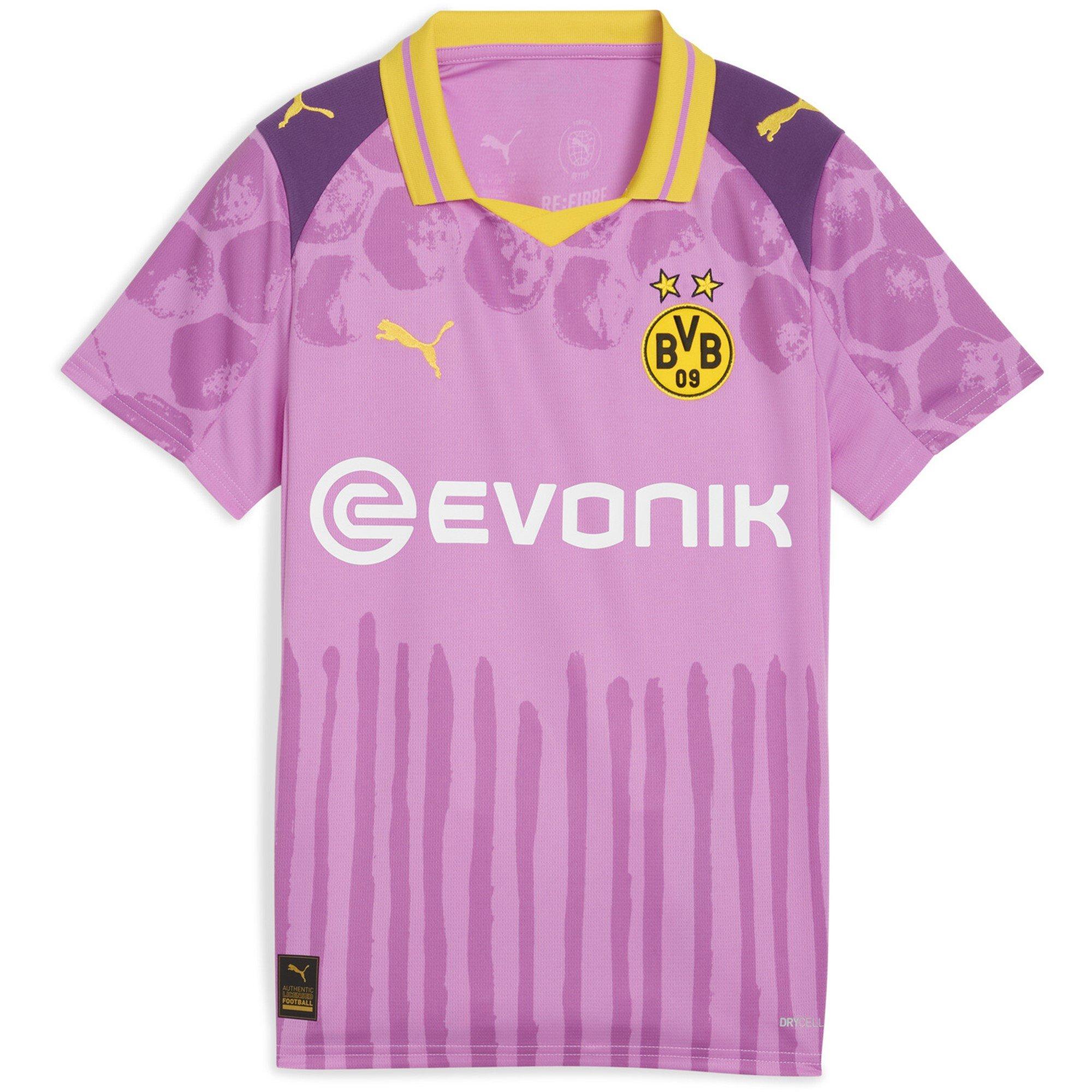 Puma Boys X Kidssuper Borussia Dortmund Third Shirt 2025 2026 Juniors - Mauve/Yellow - 13 (XL)