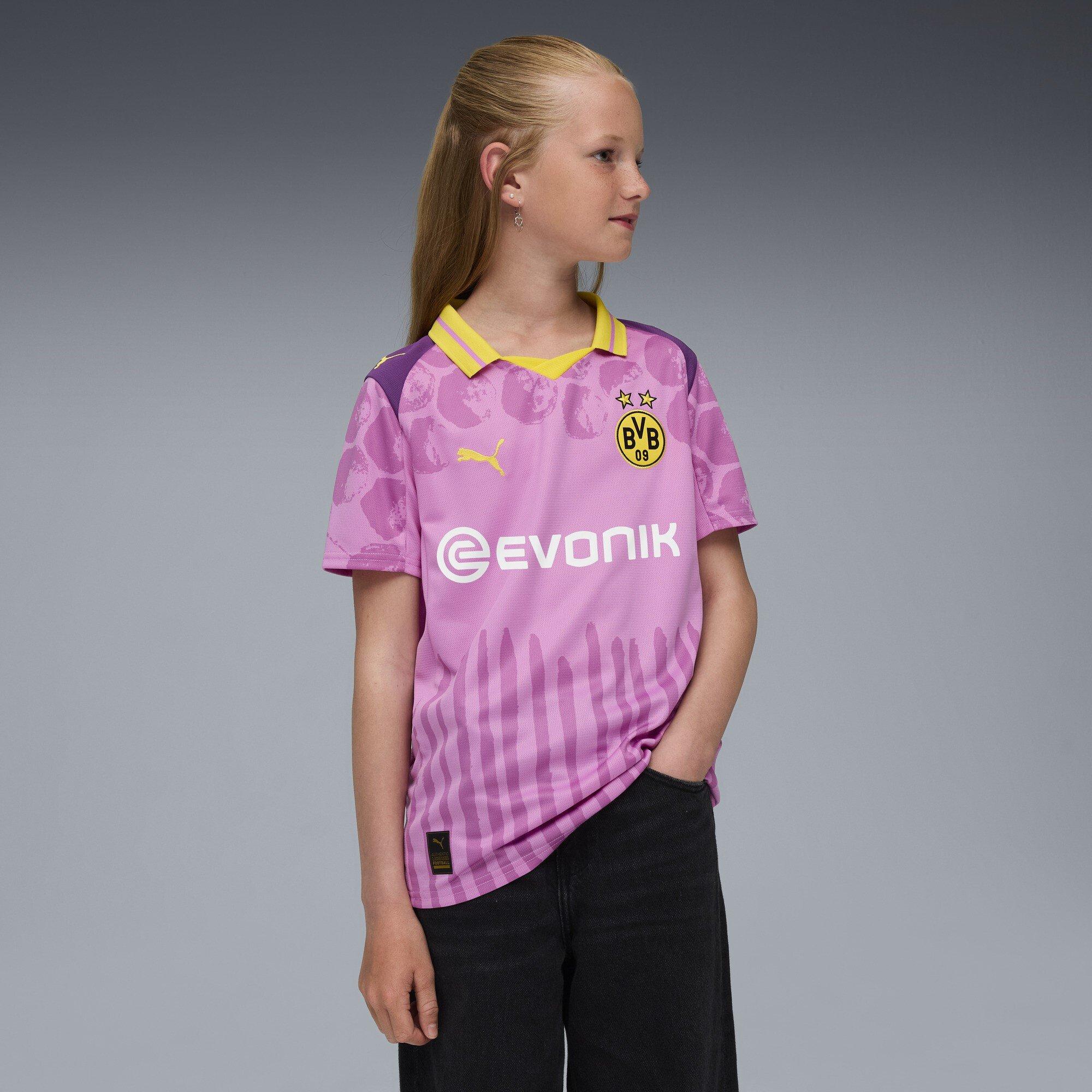 Mauve/Yellow - Puma - x KidsSuper Borussia Dortmund Third Shirt 2025 2026 Juniors - 3