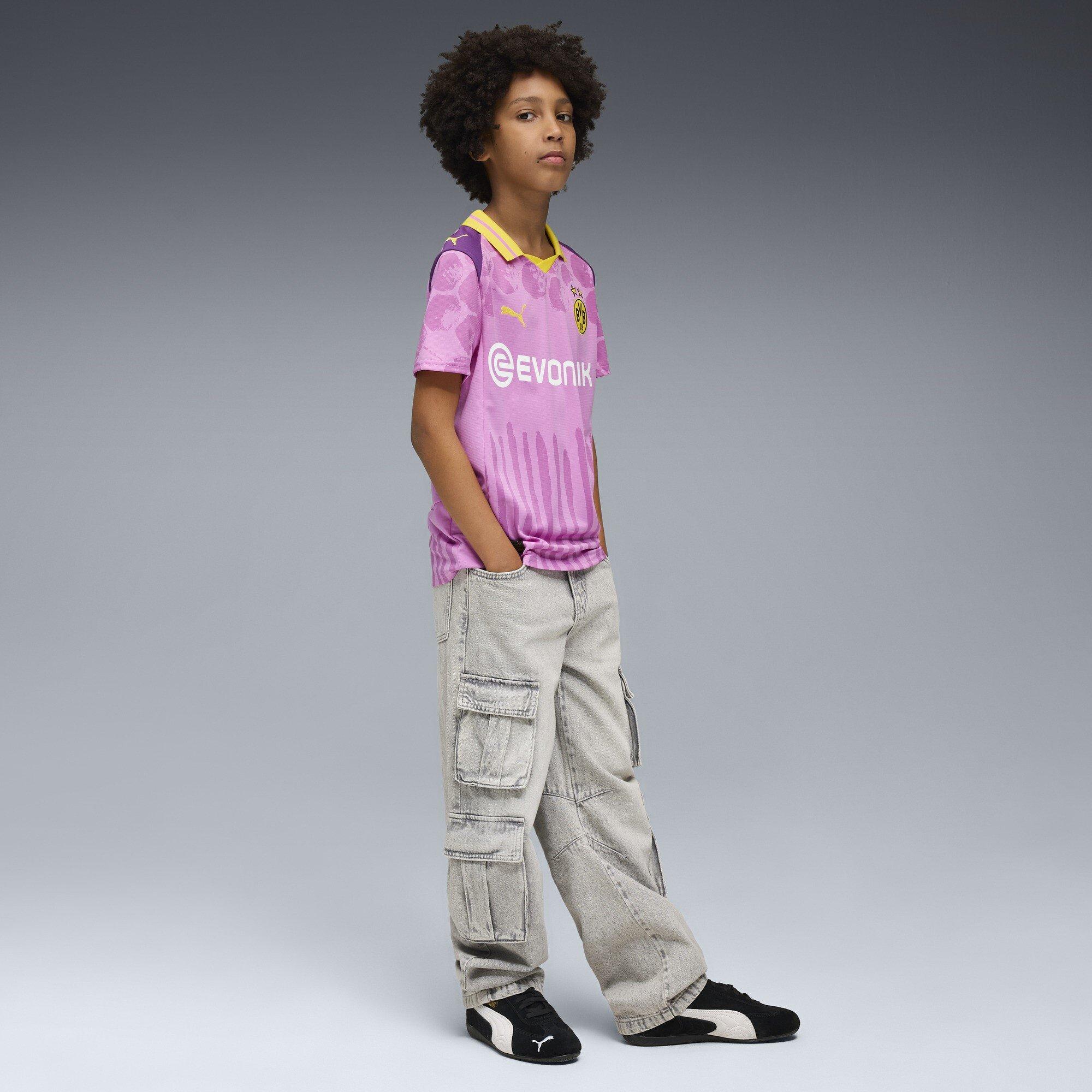 Mauve/Yellow - Puma - x KidsSuper Borussia Dortmund Third Shirt 2025 2026 Juniors - 6