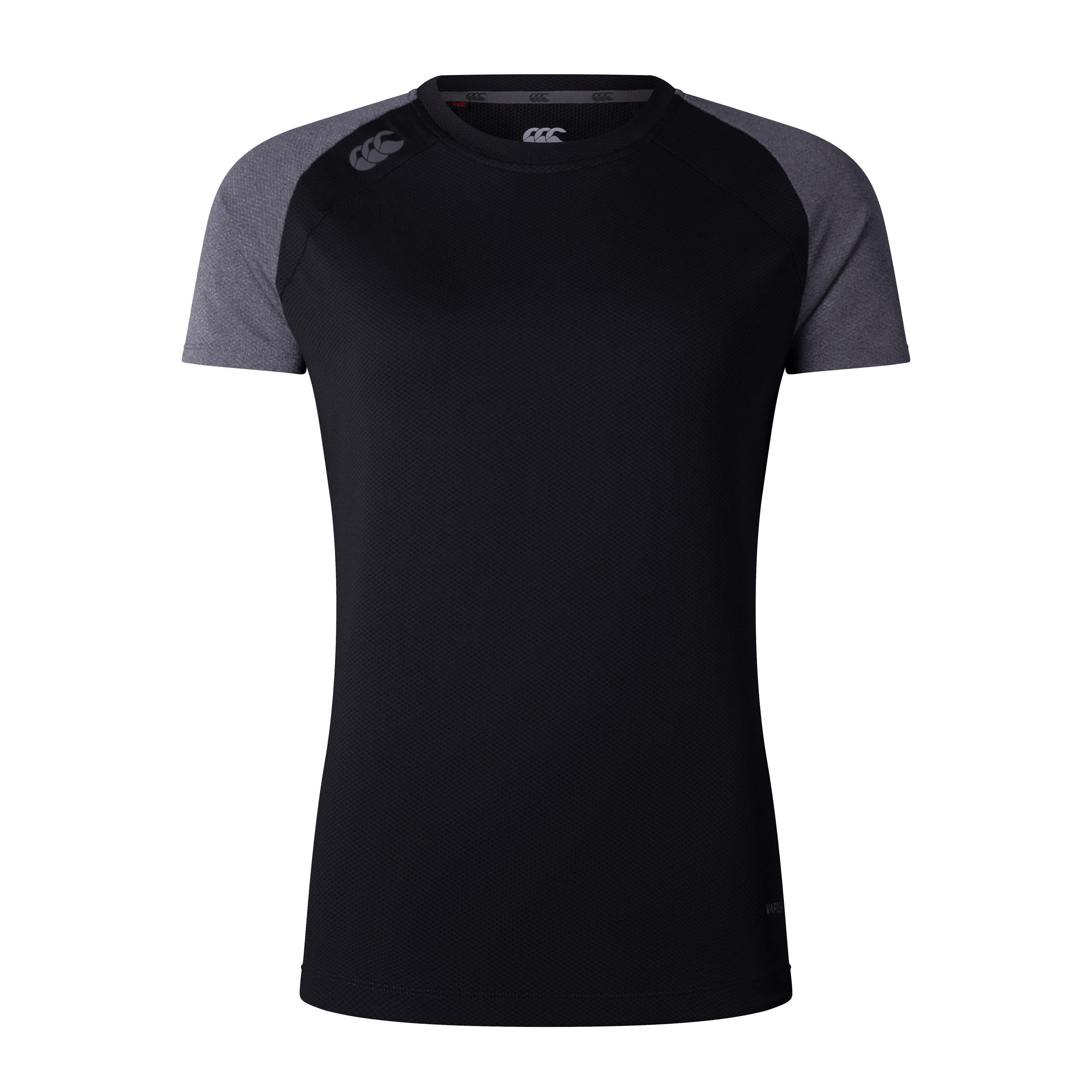 Canterbury Women's Elite Training Short-Sleeve Performance T-Shirt - Black/Marl - 14 (L)