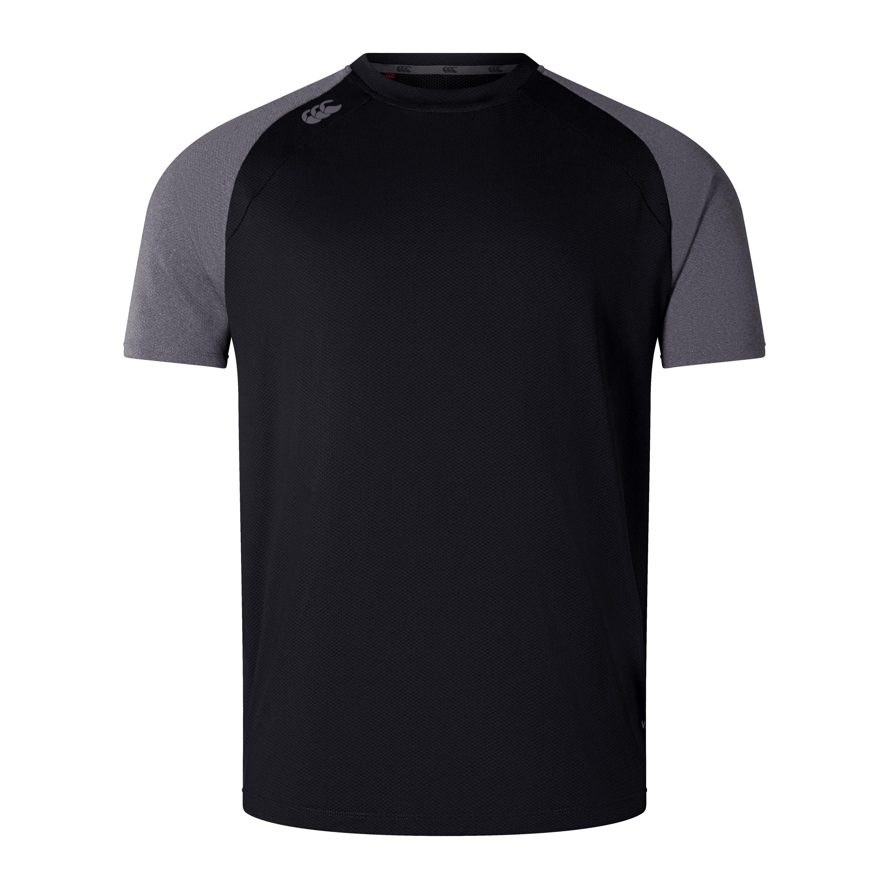 Canterbury Men's Elite Training Short-Sleeve Performance T-Shirt - Black/Marl - XL