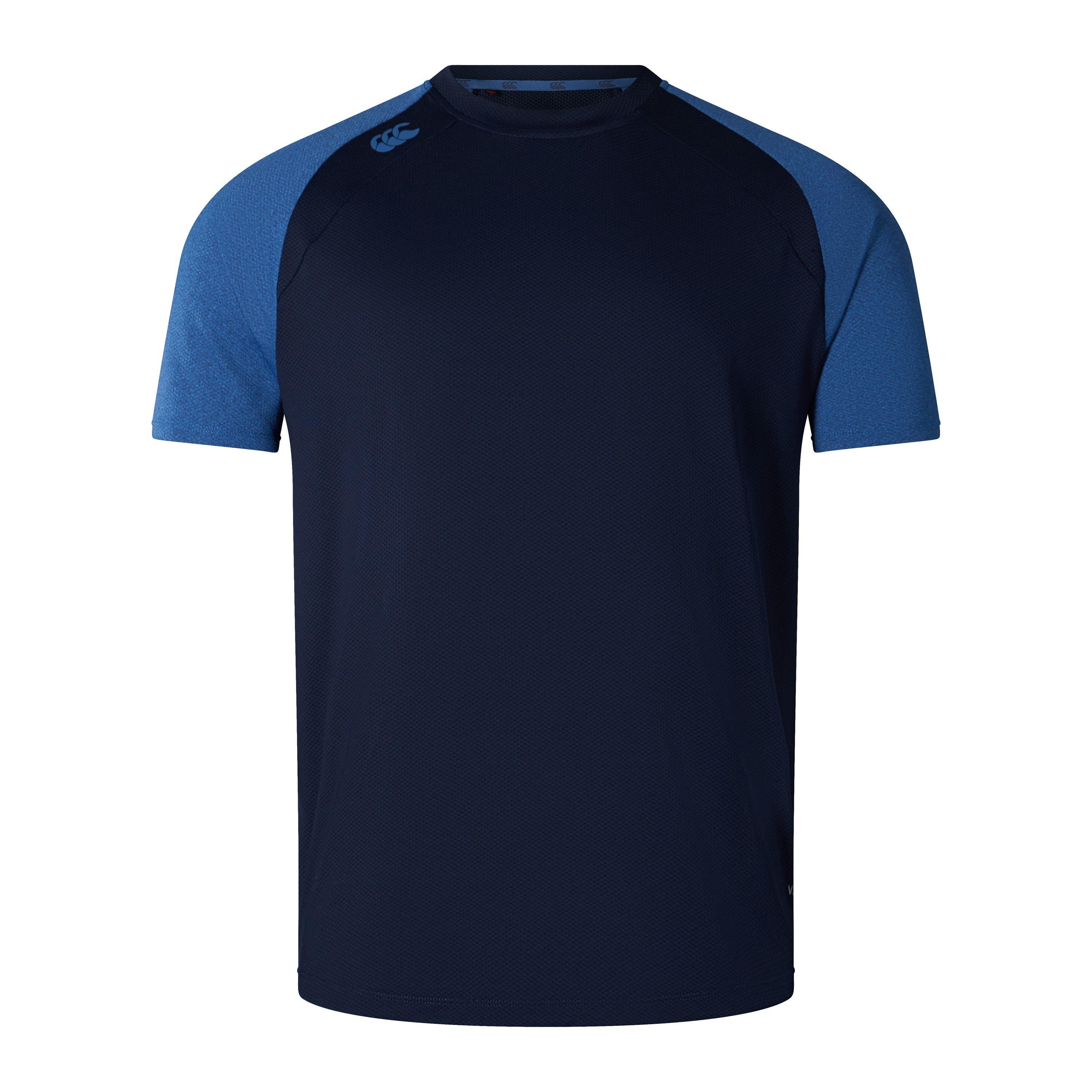 Canterbury Men's Elite Training Short-Sleeve Performance T-Shirt - Navy/Marl - L