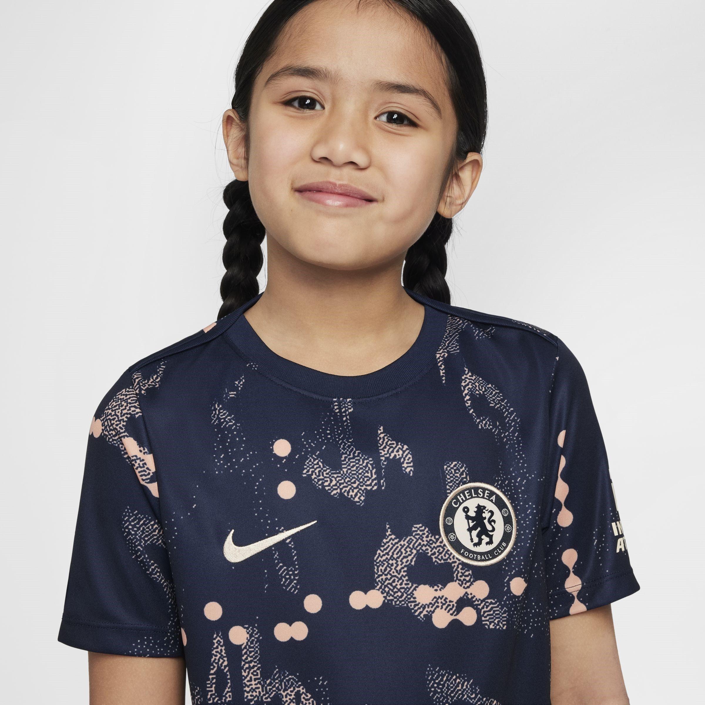 Obsidian/Guava - Nike - Chelsea Pre Match Shirt 2024 2025 Juniors - 3