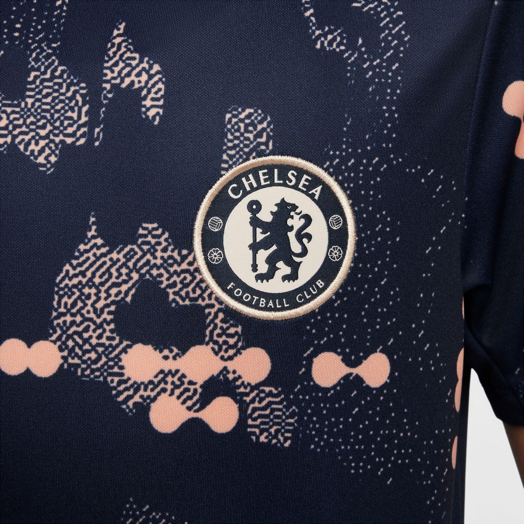Obsidian/Guava - Nike - Chelsea Pre Match Shirt 2024 2025 Juniors - 4