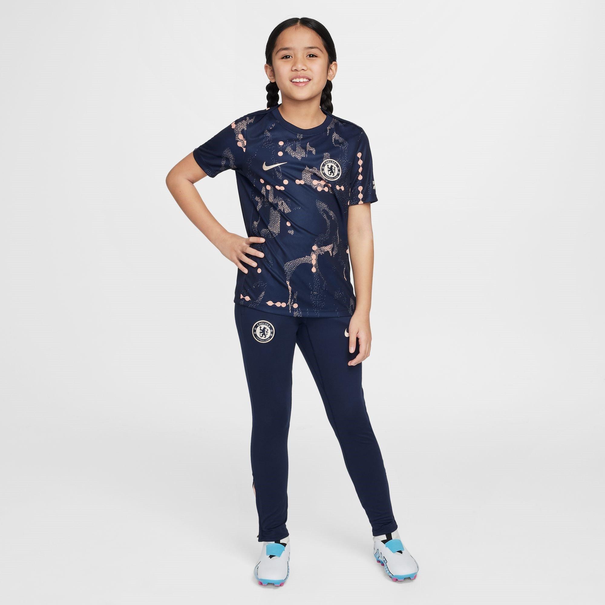 Obsidian/Guava - Nike - Chelsea Pre Match Shirt 2024 2025 Juniors - 8