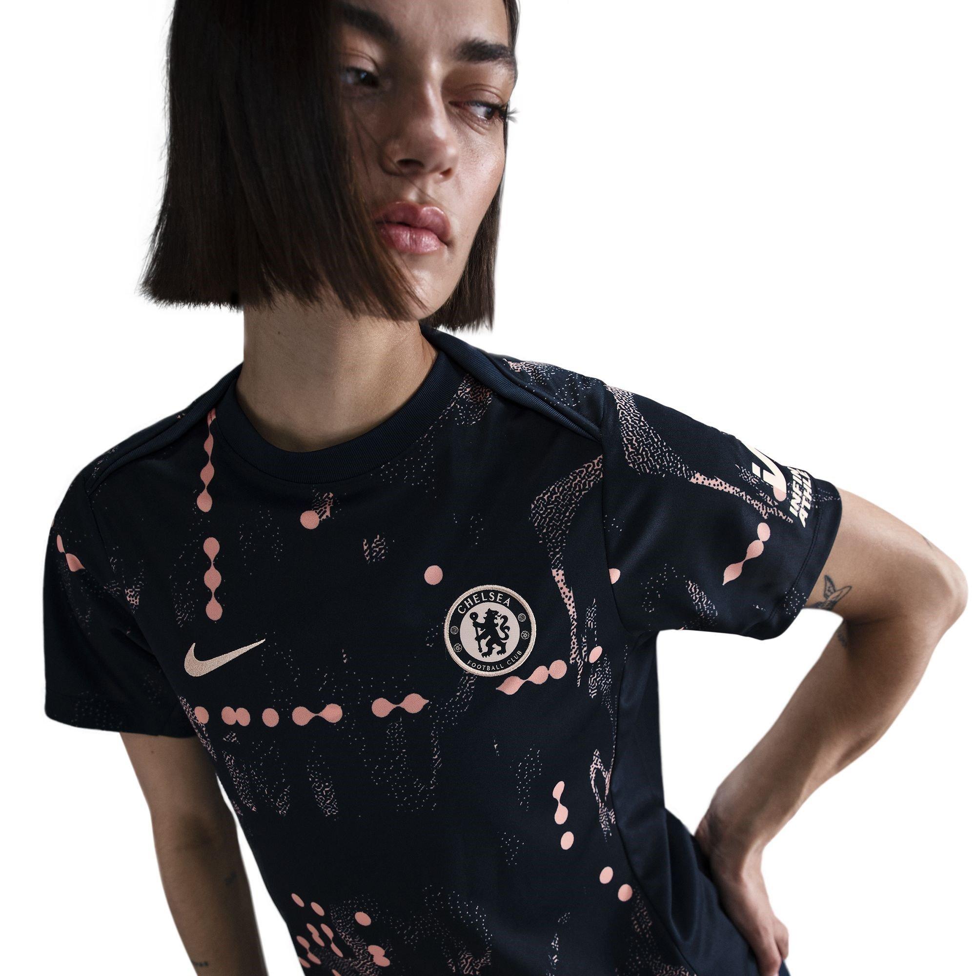 Nike Women's Chelsea Pre Match Shirt 2024 2025 - Obsidian/Guava - 12 (M)