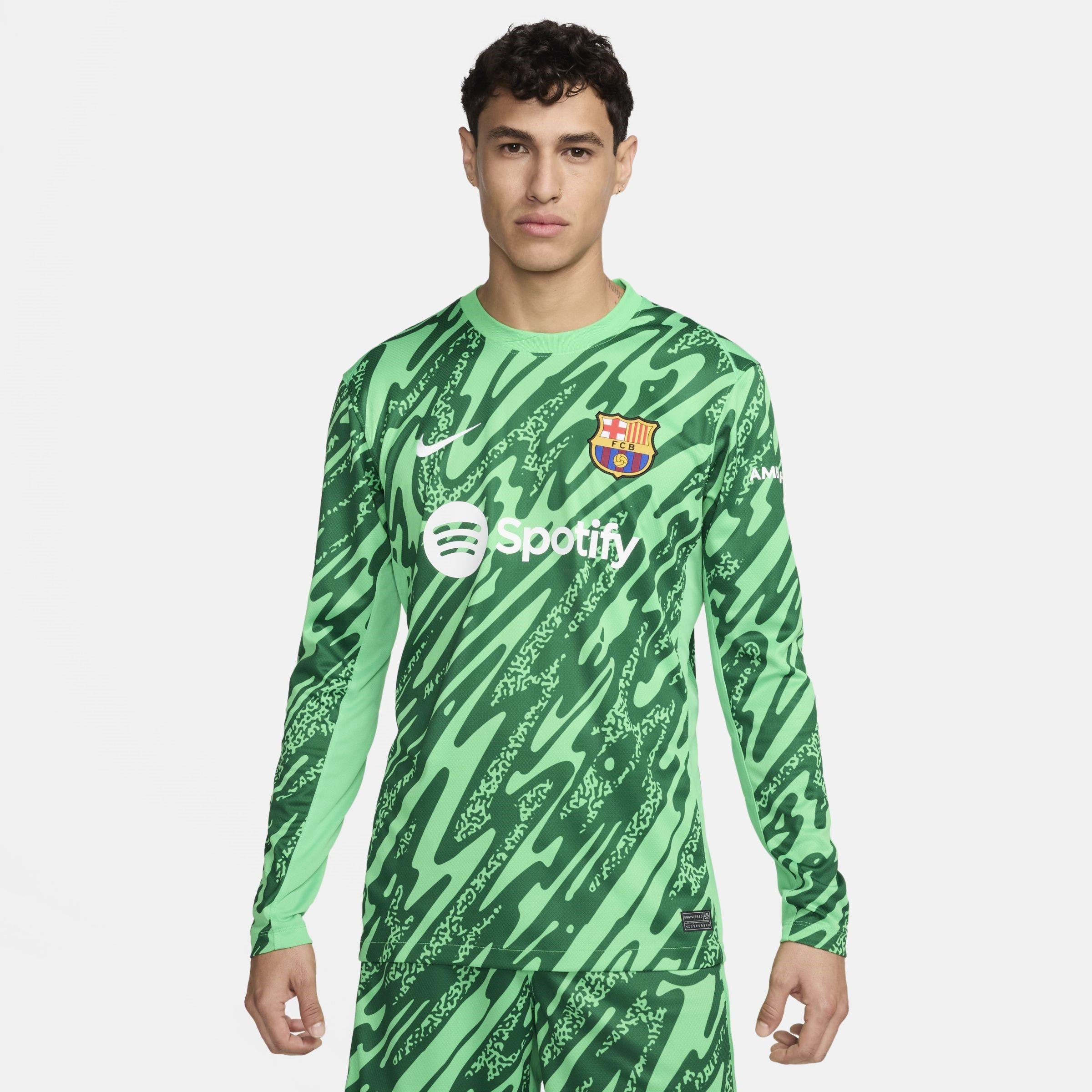 Green - Nike - Barcelona Home Goalkeeper Shirt 2024 2025 Adults - 3