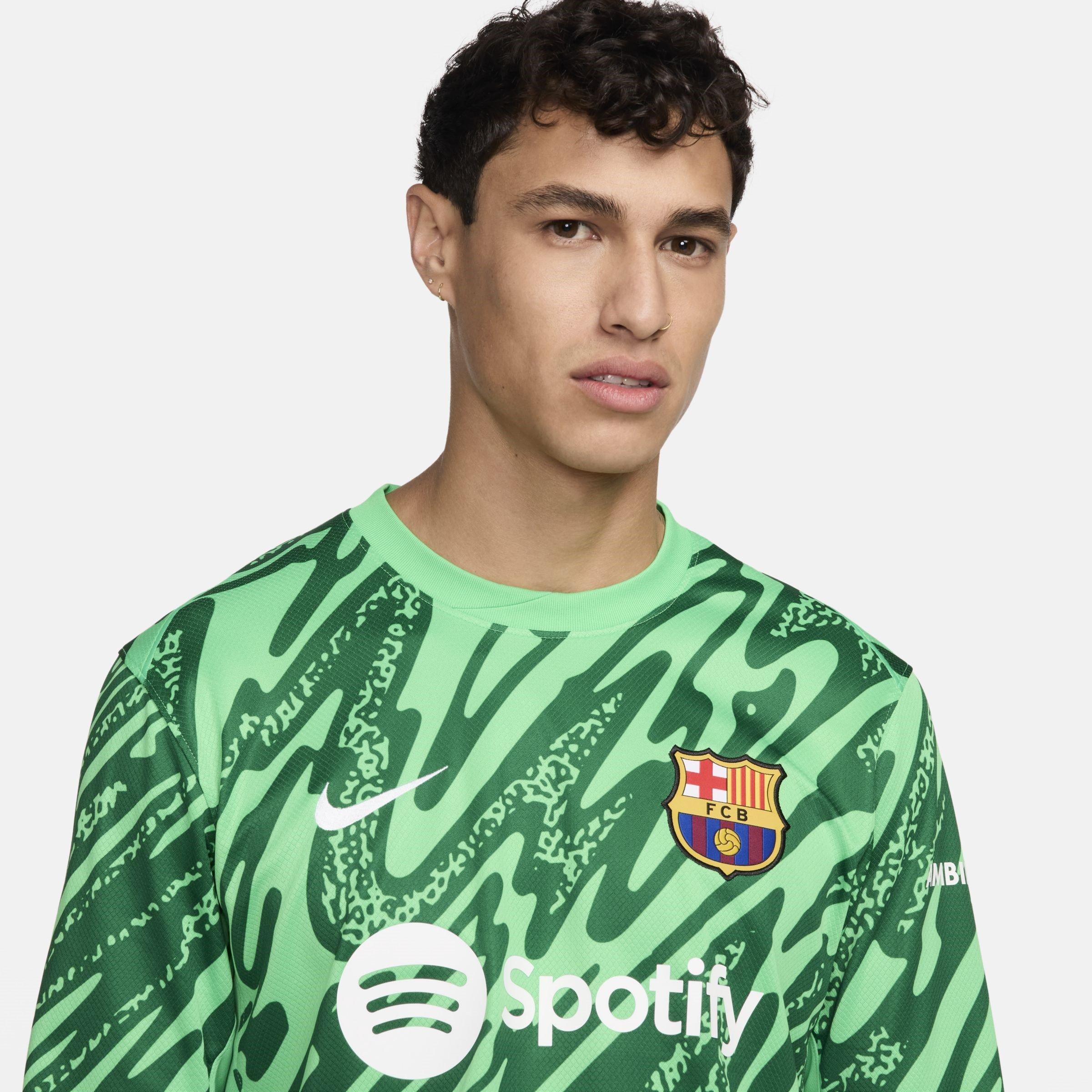 Green - Nike - Barcelona Home Goalkeeper Shirt 2024 2025 Adults - 5
