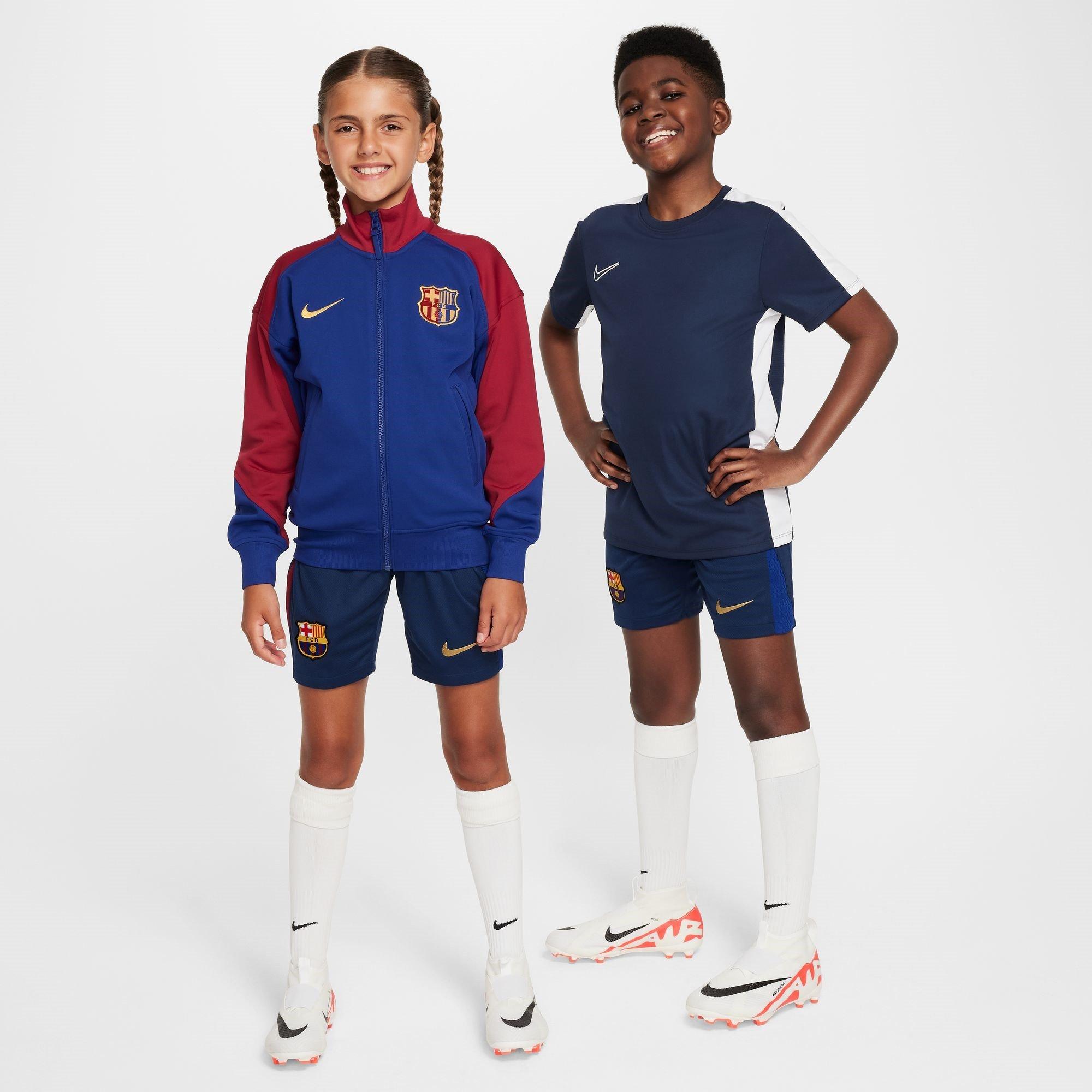Blau - Nike - Barcelona Home Shorts 2024 2025 Juniors - 4