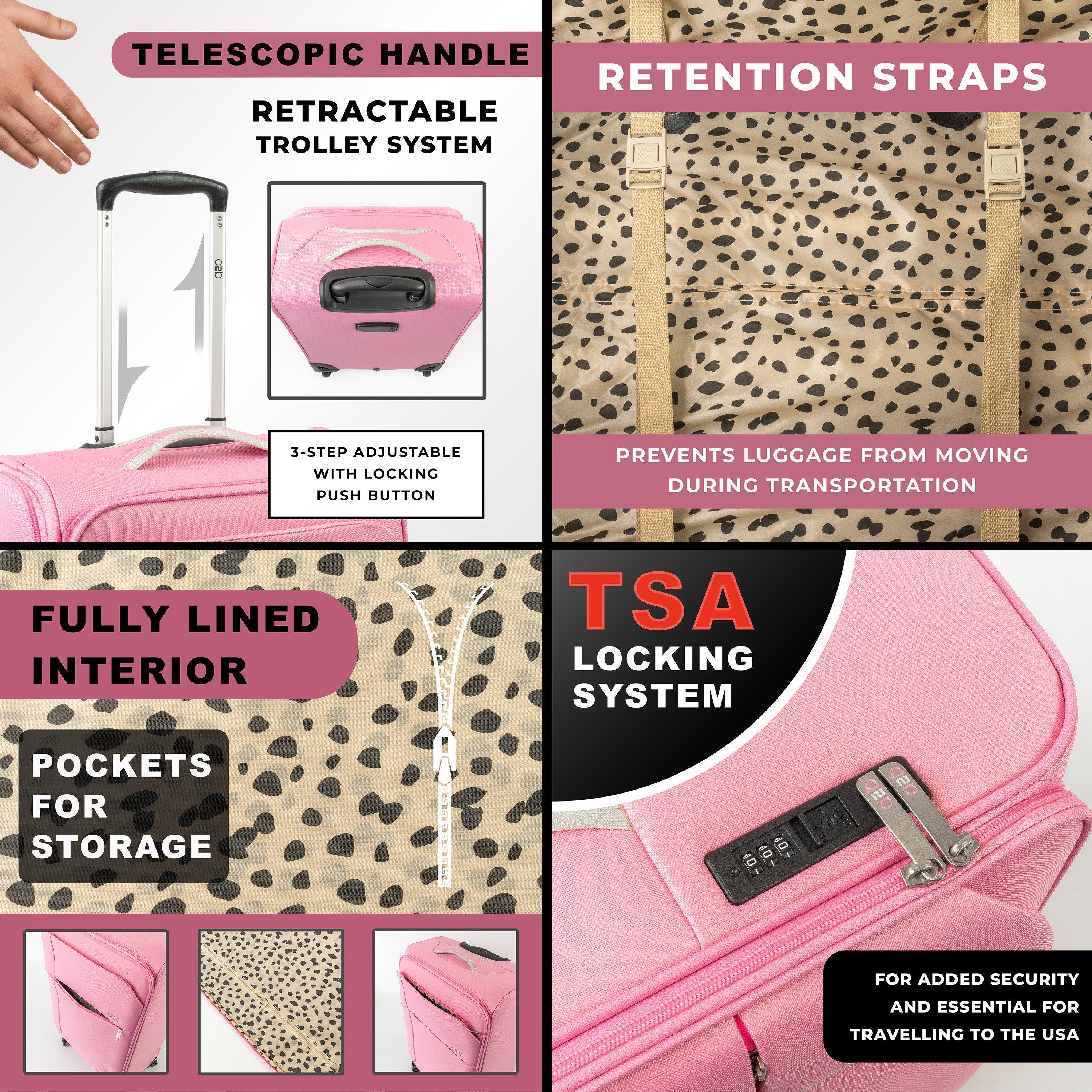 Pink - A2B - 22 Odyssey Cabin Case Lightweight Carry On Luggae - 3
