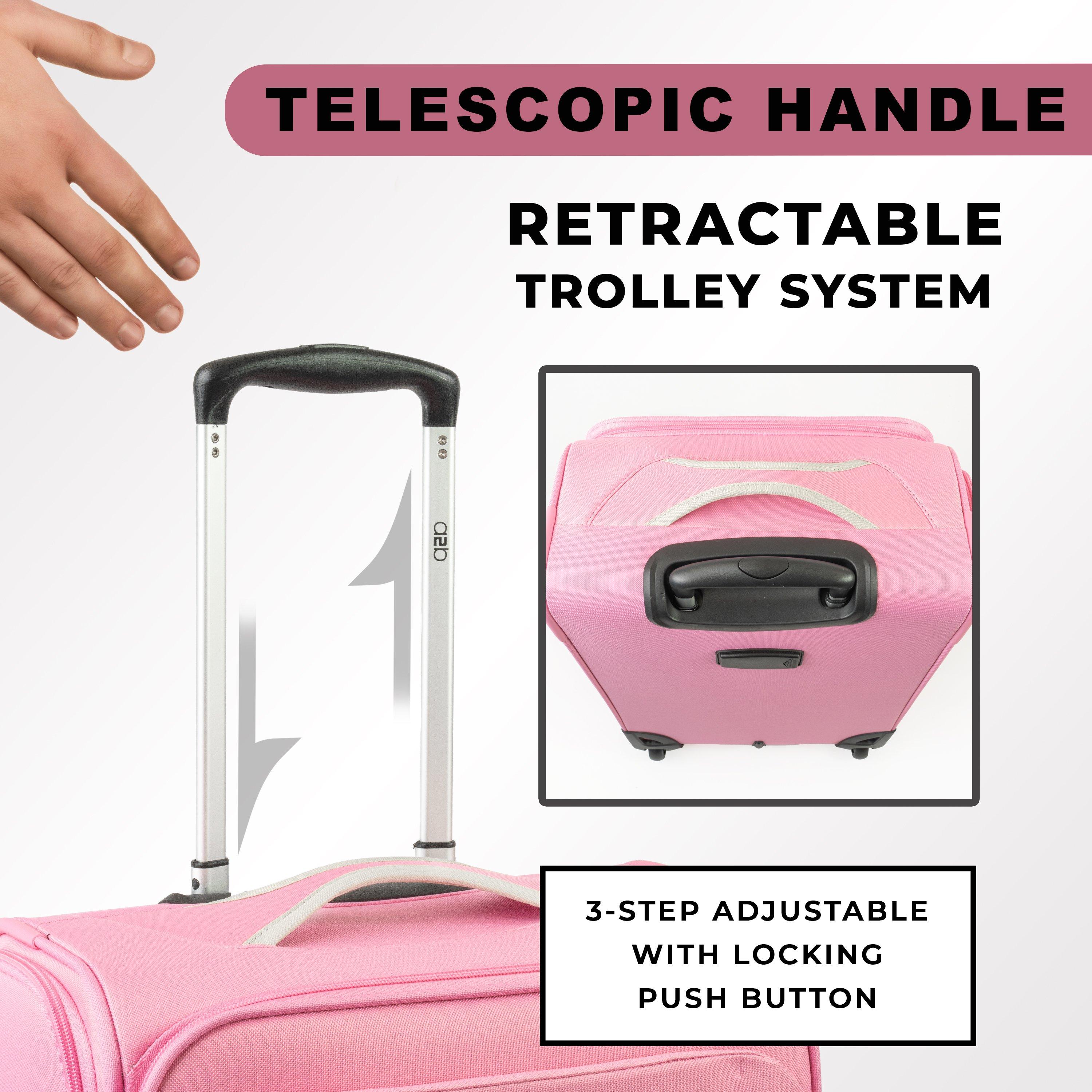 Pink - A2B - 22 Odyssey Cabin Case Lightweight Carry On Luggae - 6