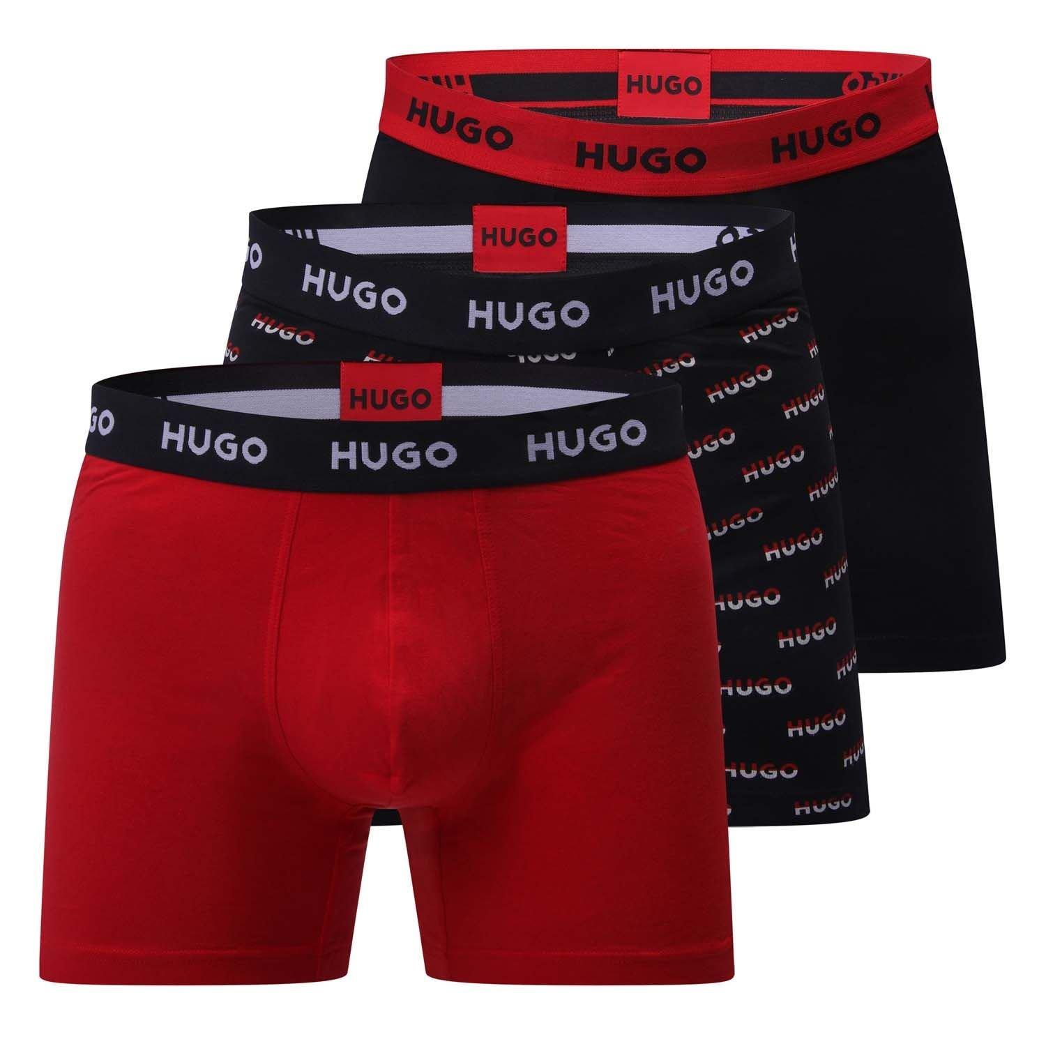 Multi Colour - Hugo - 3 Pack of Boxer Briefs in Stretch Cotton - 2