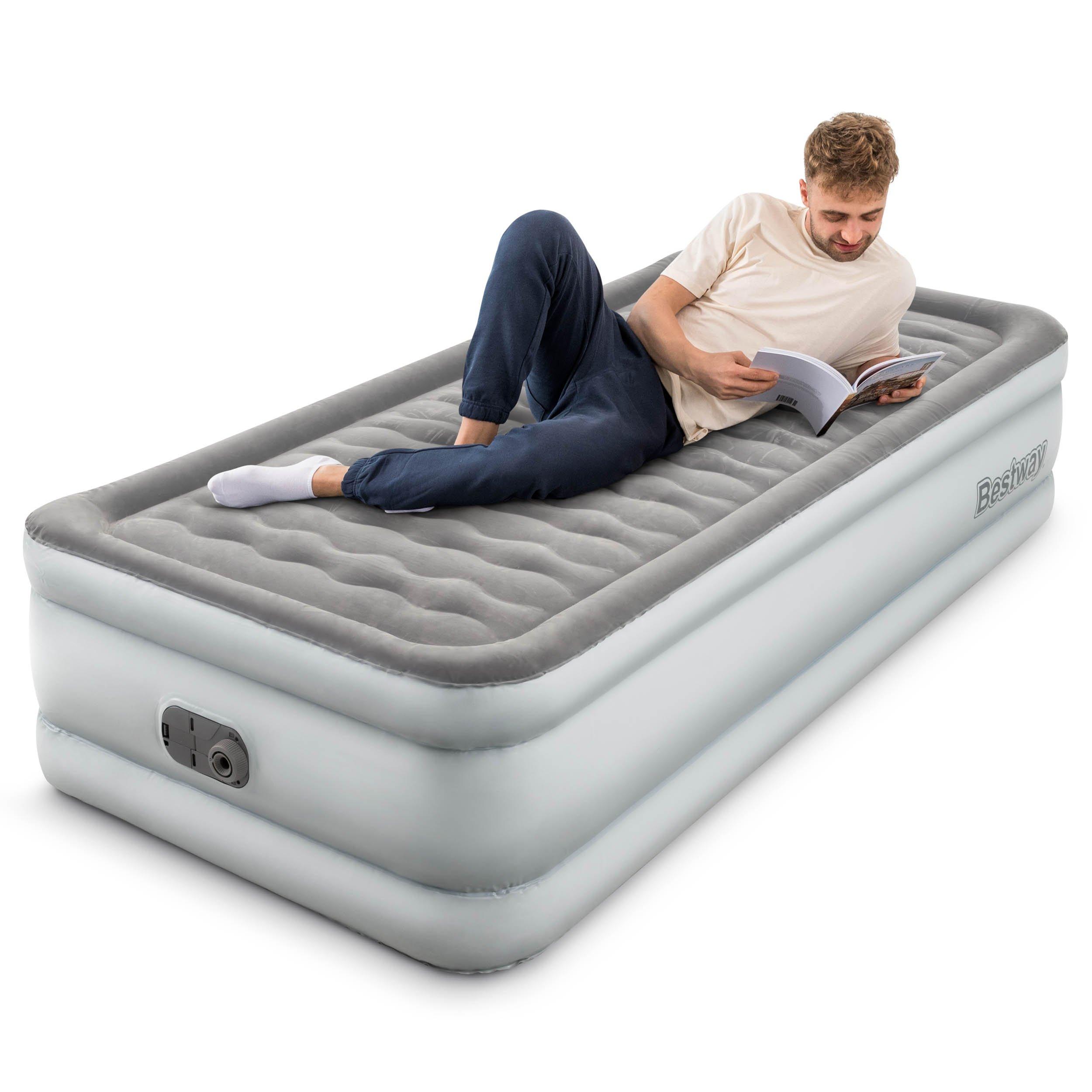 Grey - Bestway - Bestway Tritech Single Airbed With Pump