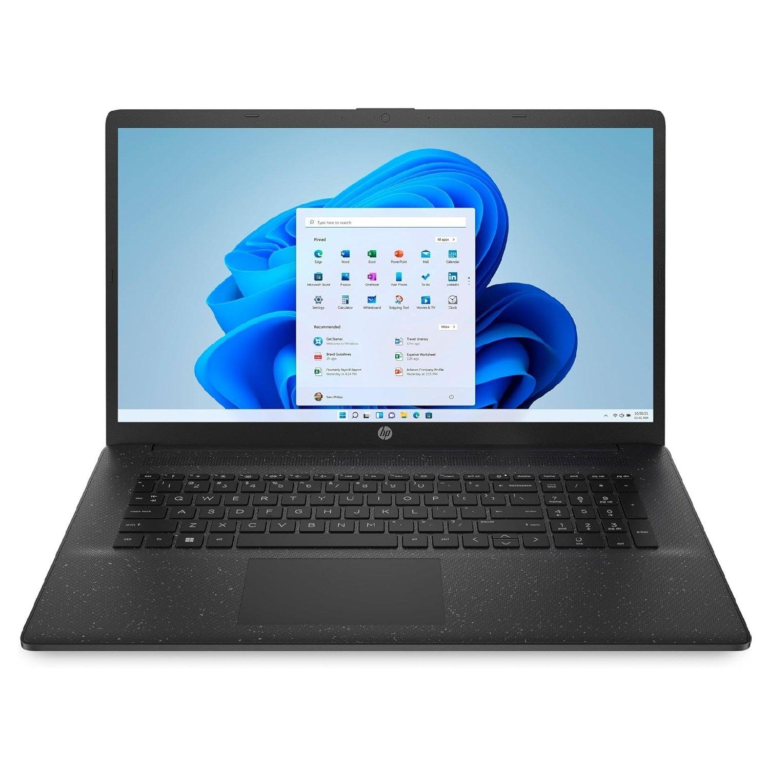 Black - HP - HP 17 Laptop, Intel, 4GB, 128GB, Win11, MS Office - 1