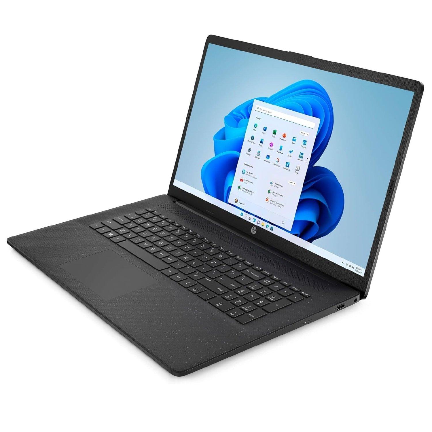 Black - HP - HP 17 Laptop, Intel, 4GB, 128GB, Win11, MS Office - 2