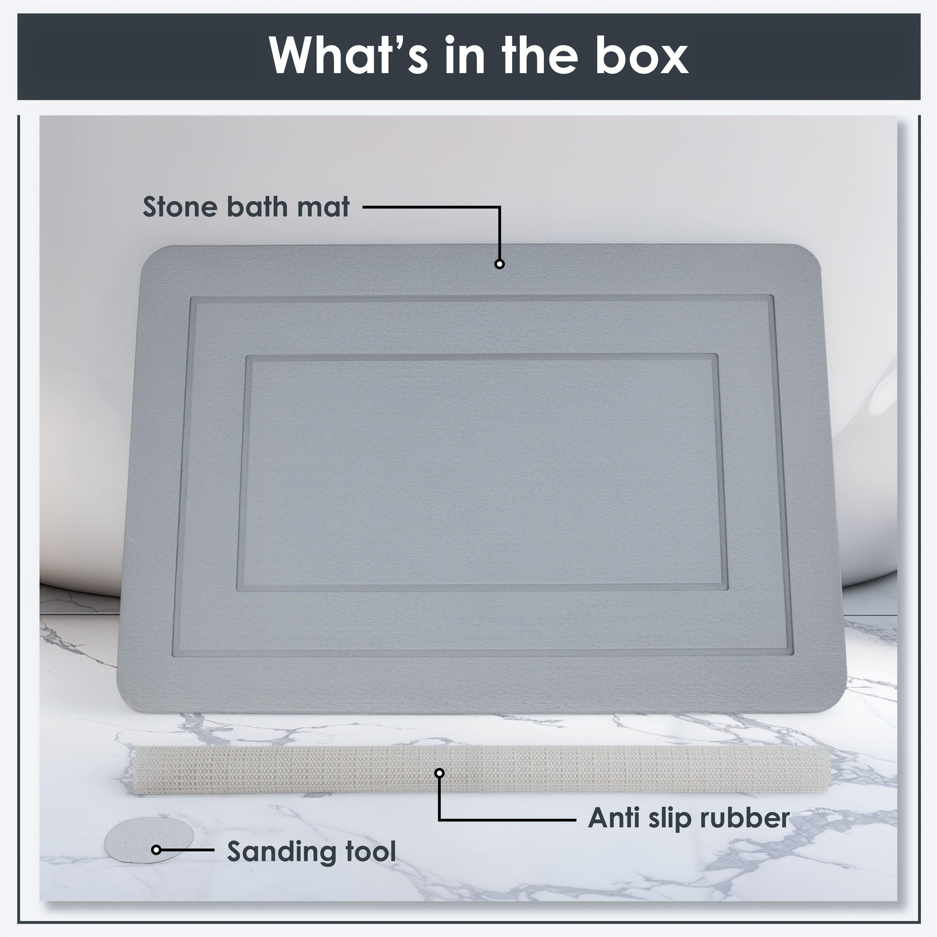 Charcoal Grey - Emma Barclay - Bath Mat Stone Super Absorbent Diatomite - 2