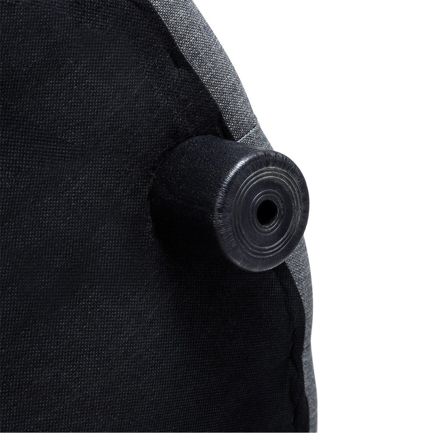 Black - Kabinet UK - Modern Round Tufted Storage Ottoman Black - 8