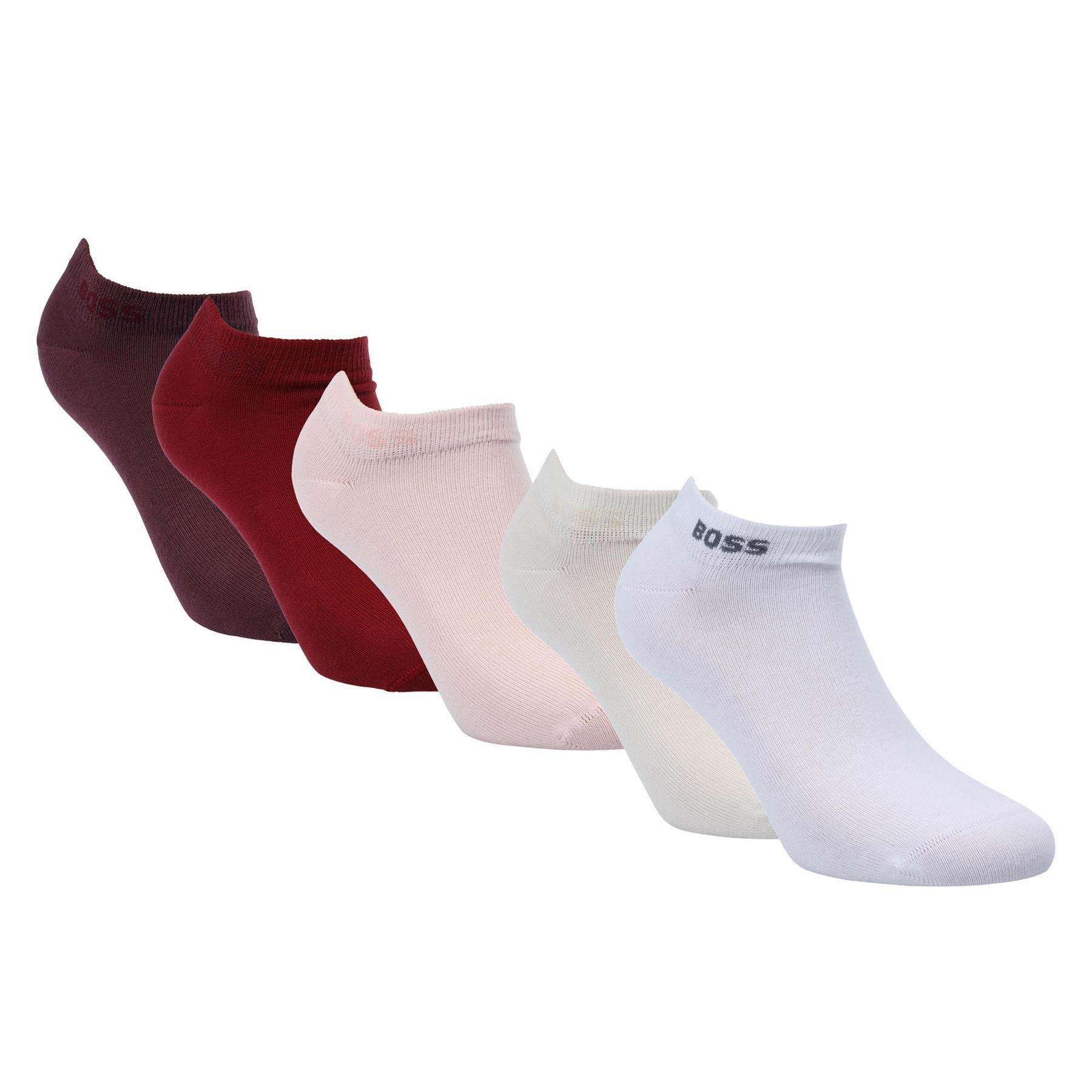 Multi Colour - Boss - 5 Pack of Ankle Socks with Logo Details - 1