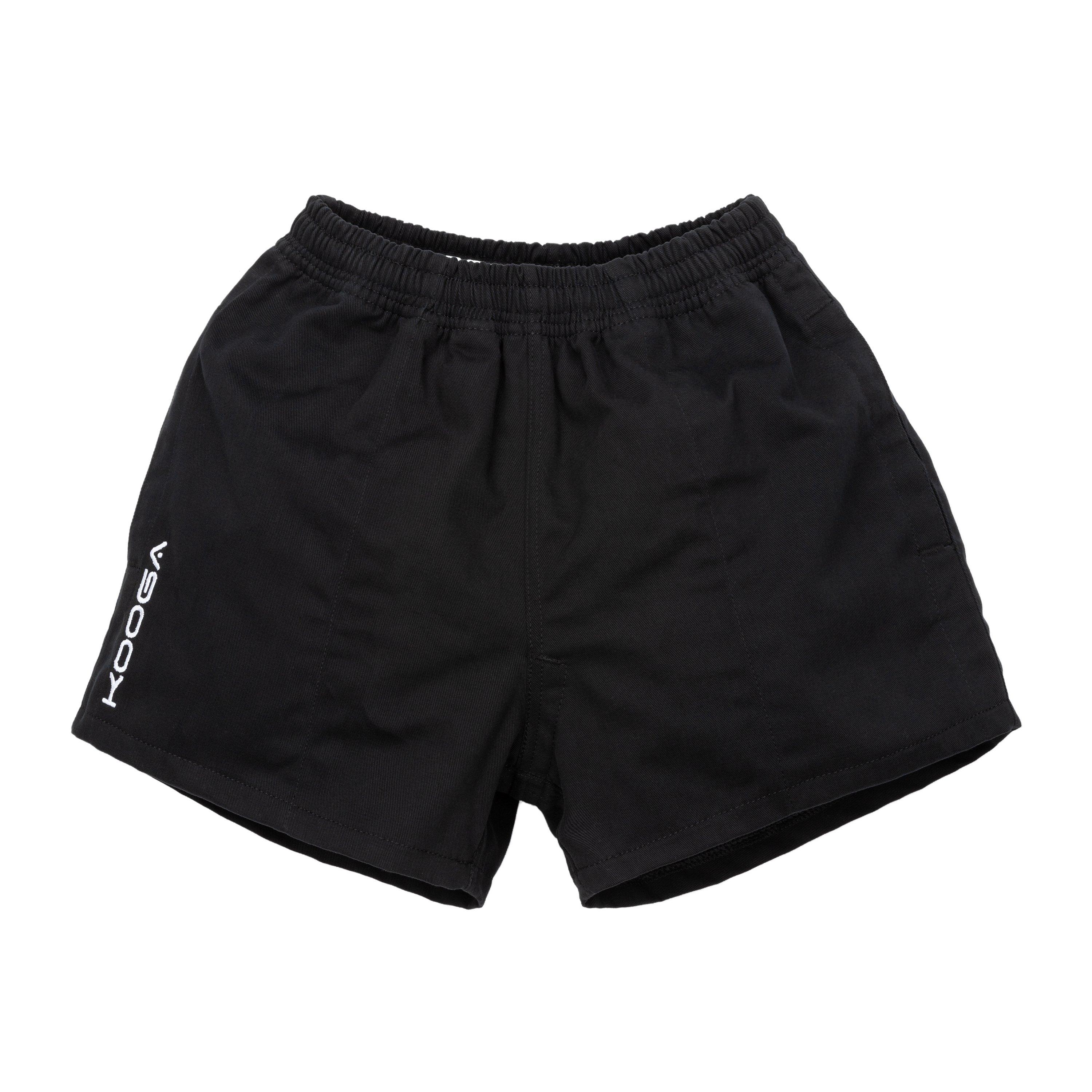 Kooga Boys Junior Rugby Training Shorts - Black - 11-12 Years