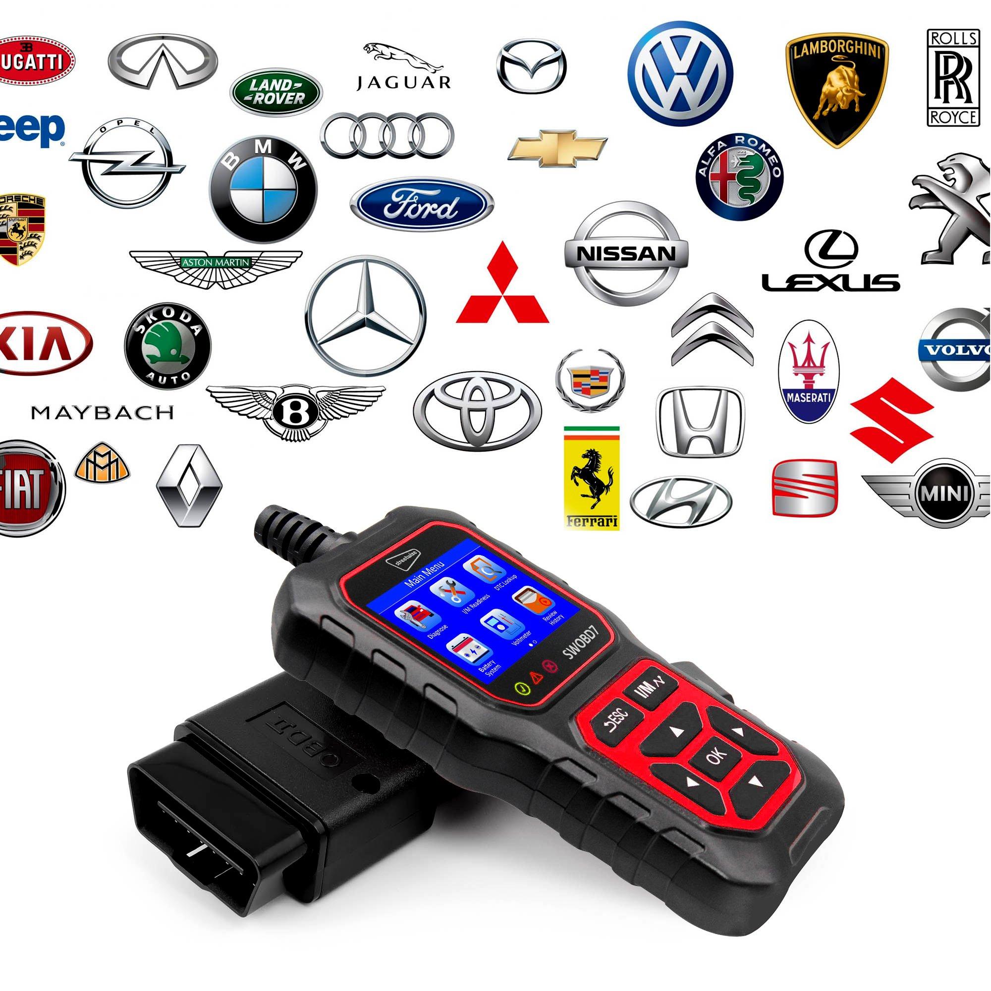 Black - Streetwize - Auto Diagnostic OBD2 Scanner with Coloured Screen - 1