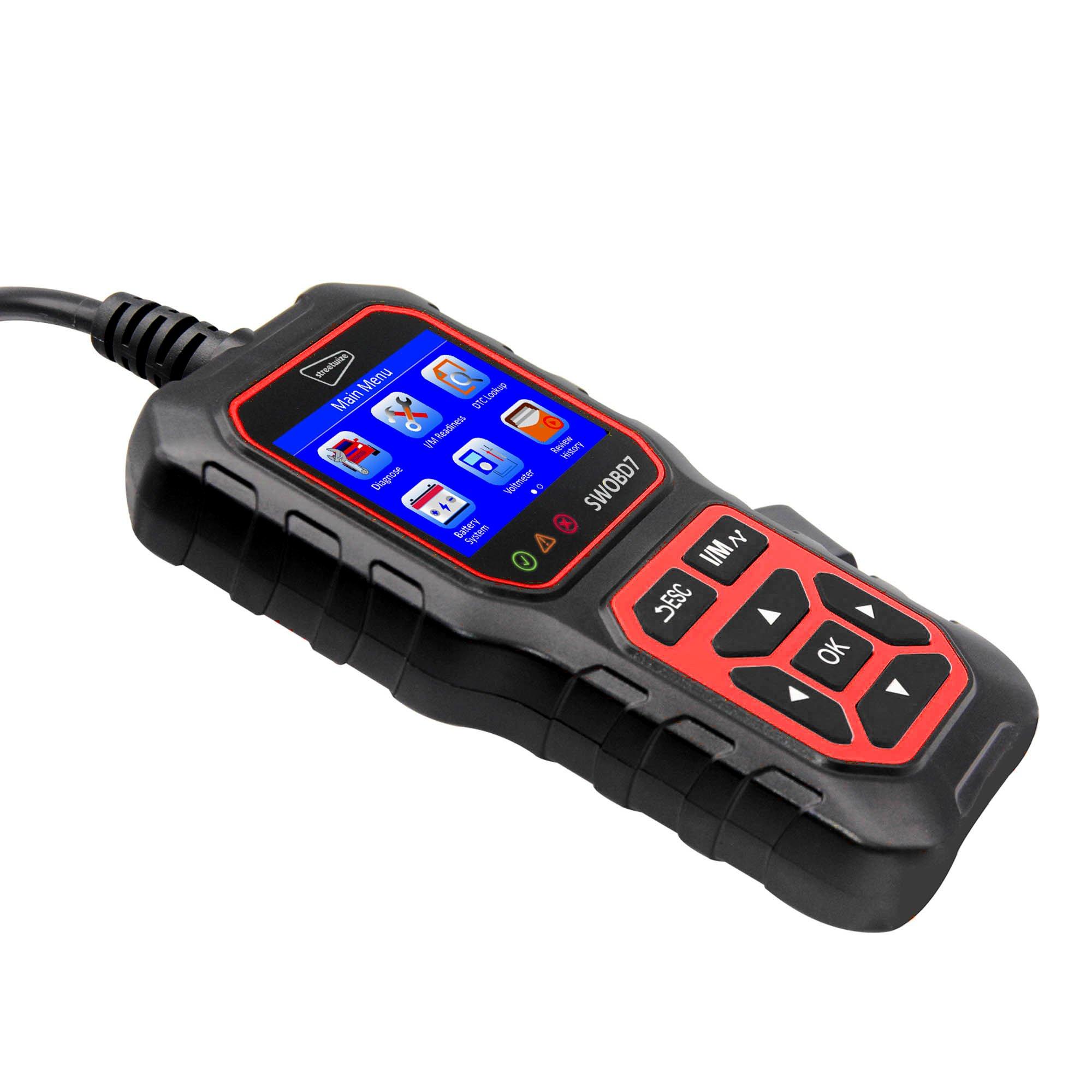 Black - Streetwize - Auto Diagnostic OBD2 Scanner with Coloured Screen - 4