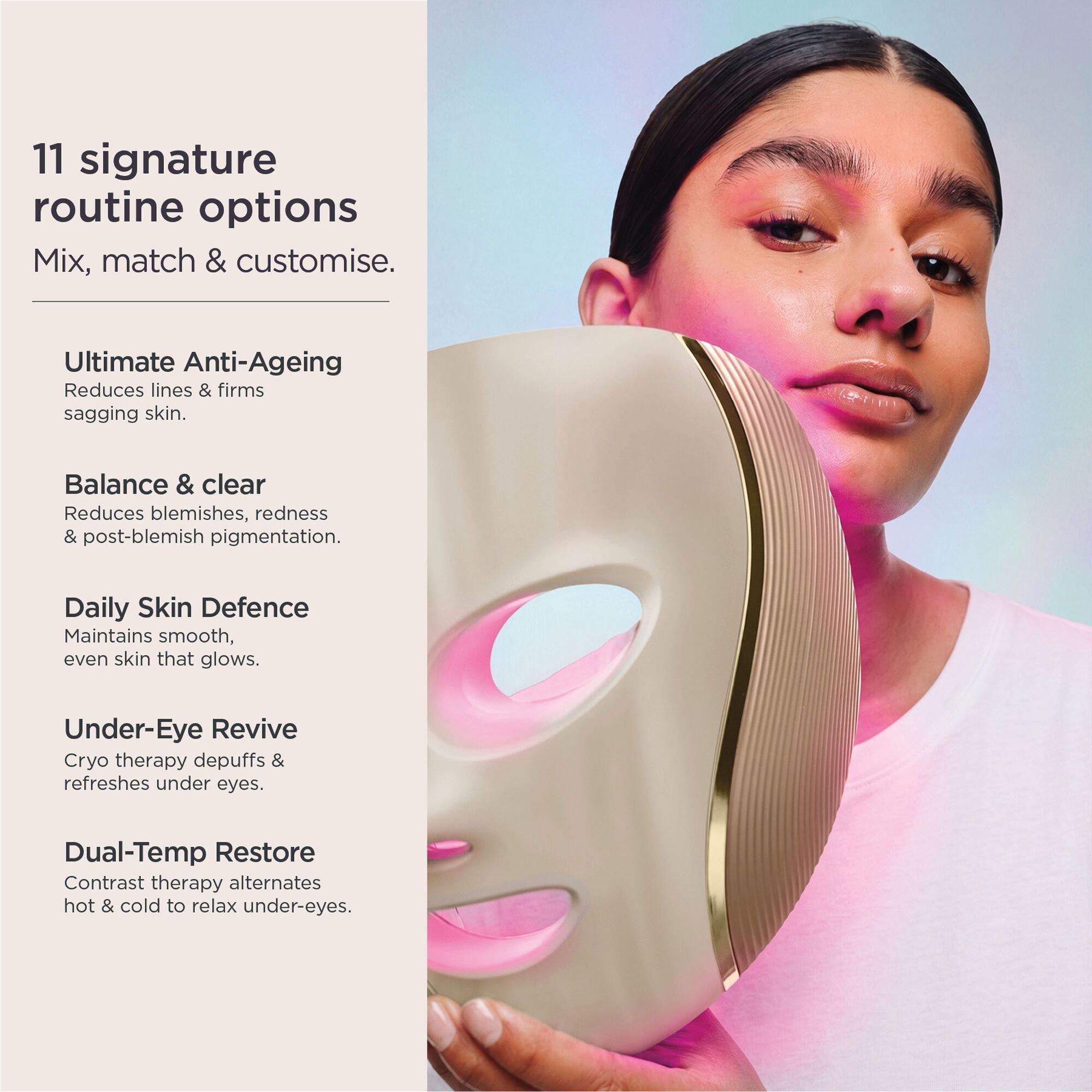 White Gold - Shark - CryoGlow Clinic LED Face Mask - White Gold - 7